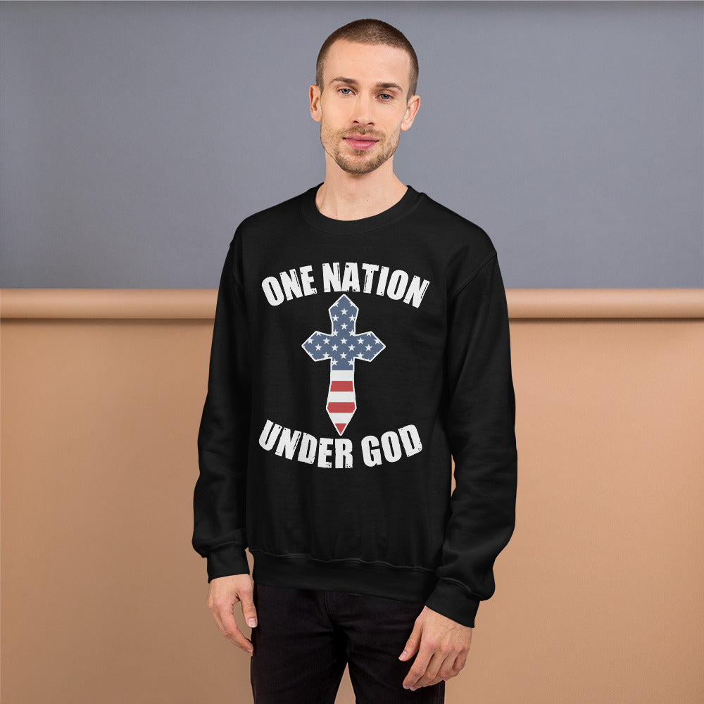 One Nation Under God Sweatshirt, Patriotic Gift, Freedom Sweater, Pledge of Allegiance, USA American Patriot Shirt, US Flag, Proud American - Madeinsea©