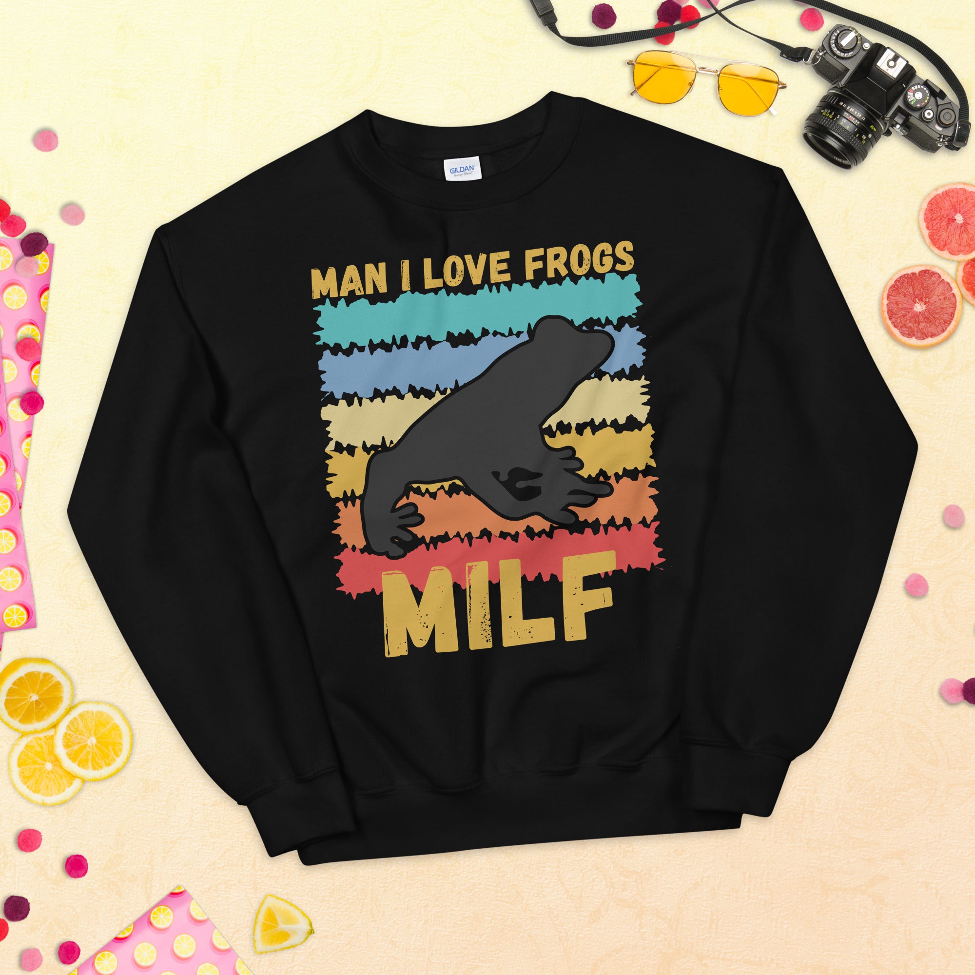 Funny MILF Man I Love Frogs Sweatshirt Shirt, MILF Frogs Shirt, MILF Meme Shirt, Frog Meme Shirt, Frog Lovers Gifts, Humor Milf Sweater - Madeinsea©