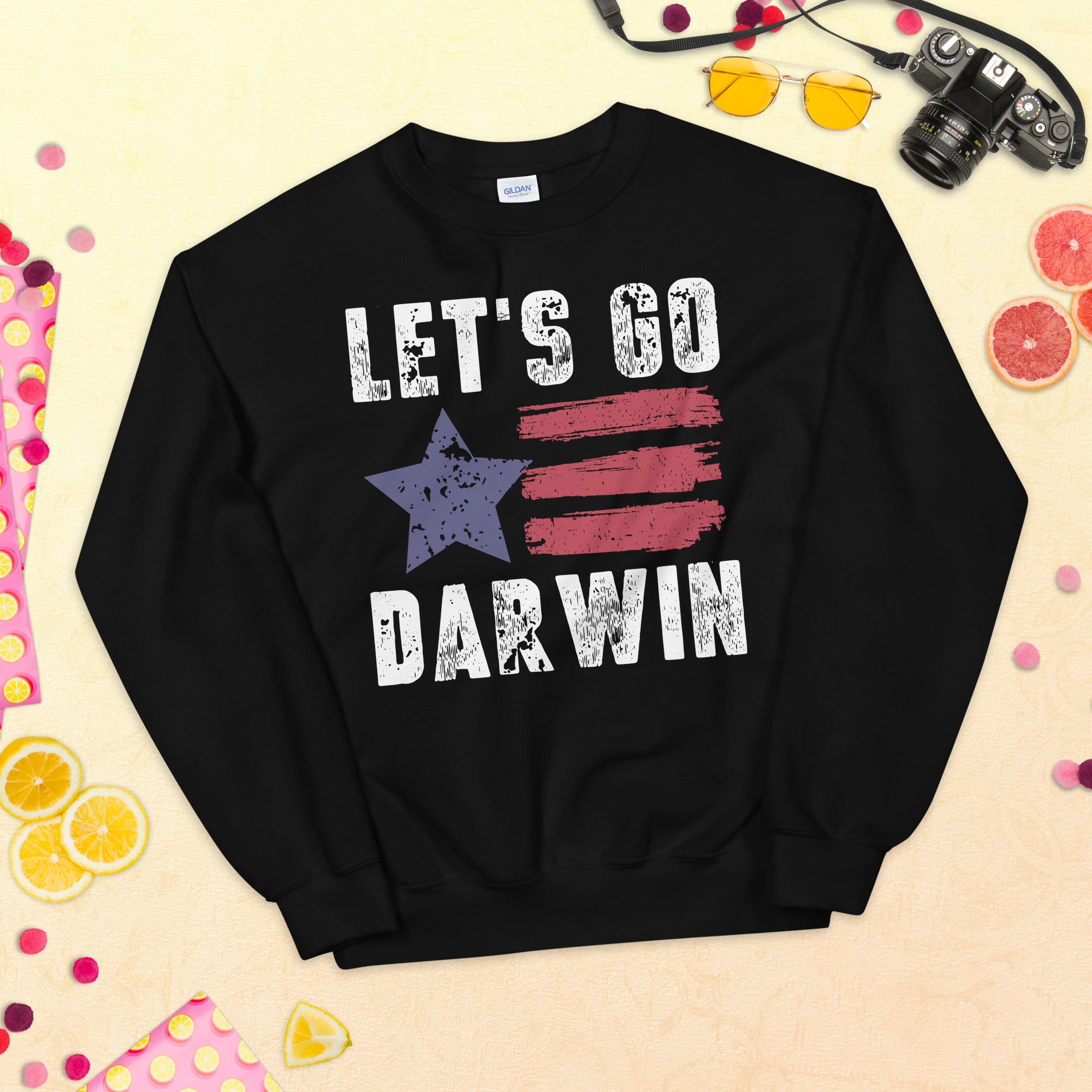 Lets Go Darwin Sweater, Let&#39;s Go Darwin Shirt, Fully Vaccinated Sweatshirt, Pro Vaccine, Pro Biden, Funny Vaccinated Tee, Funny Democrat - Madeinsea©