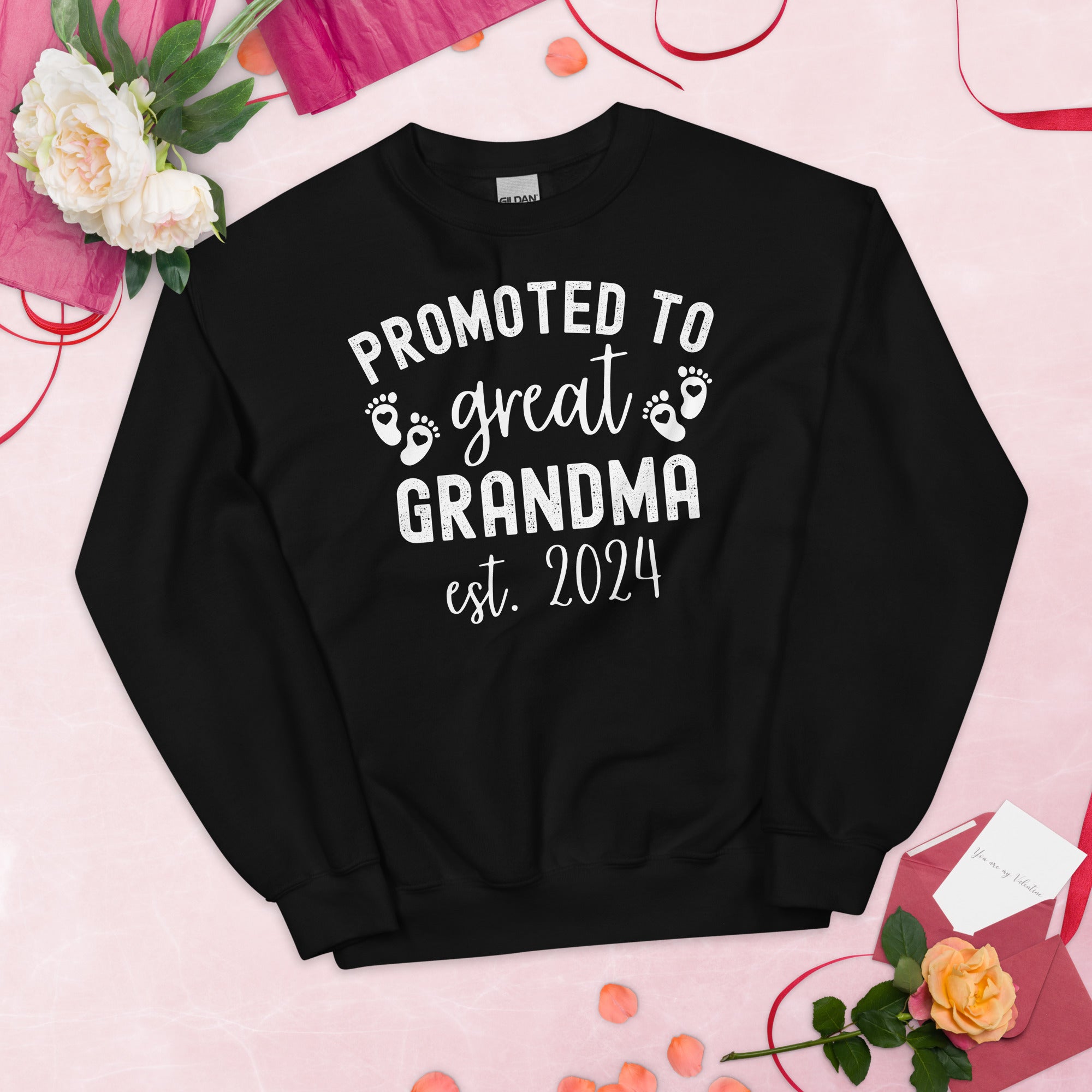 Promoted to Great Grandma Sweatshirt, Pregnancy Announcement 2024 Gift, Grandparent Announcement, Great Grandma Shirt, Great Grandma Sweater - Madeinsea©