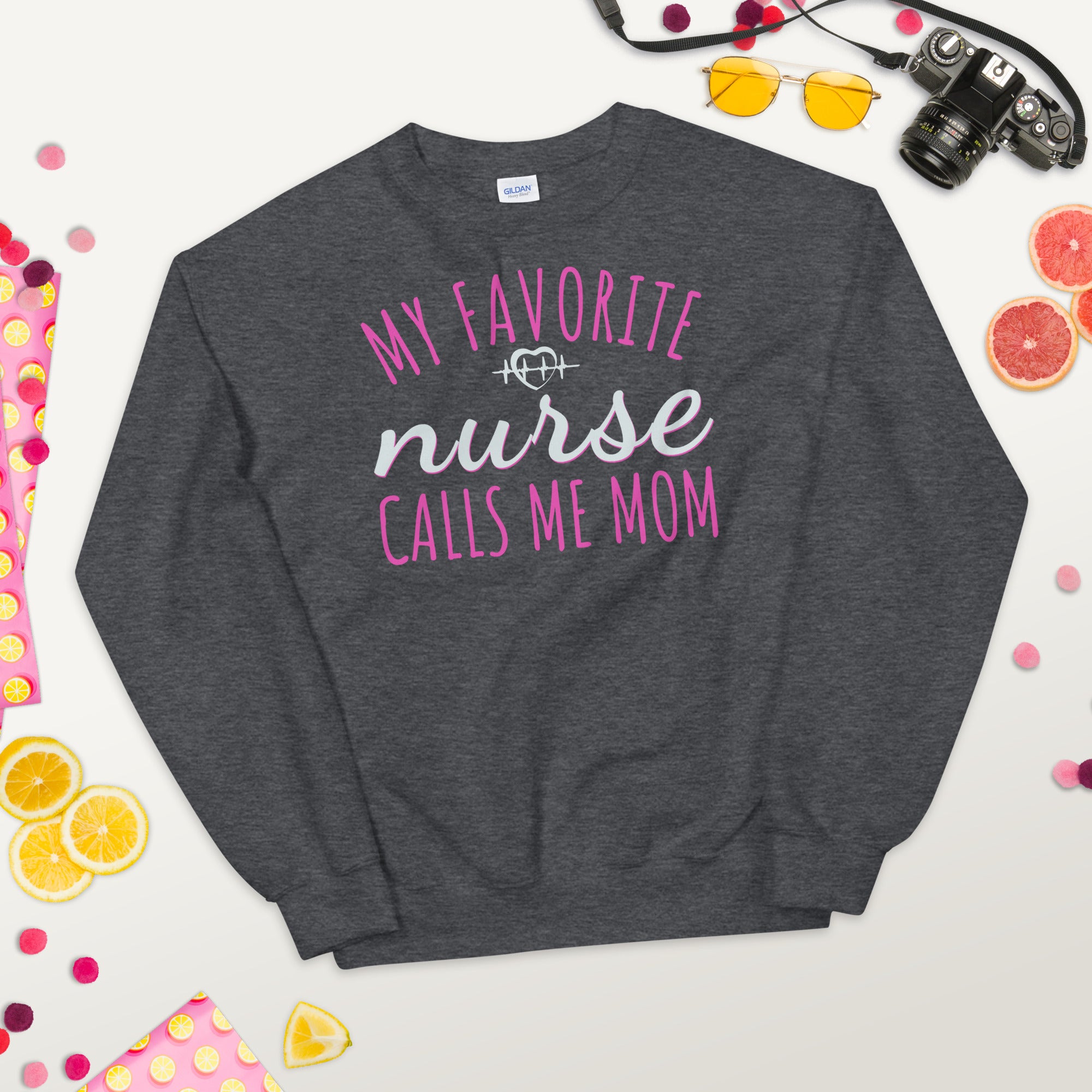 My Favorite Nurse Calls Me Mom Sweatshirt, Nurse Mom Sweatshirt, Nurse mom gift, proud nurse mom of nurse, cute nurse sweater, nurse sweater - Madeinsea©