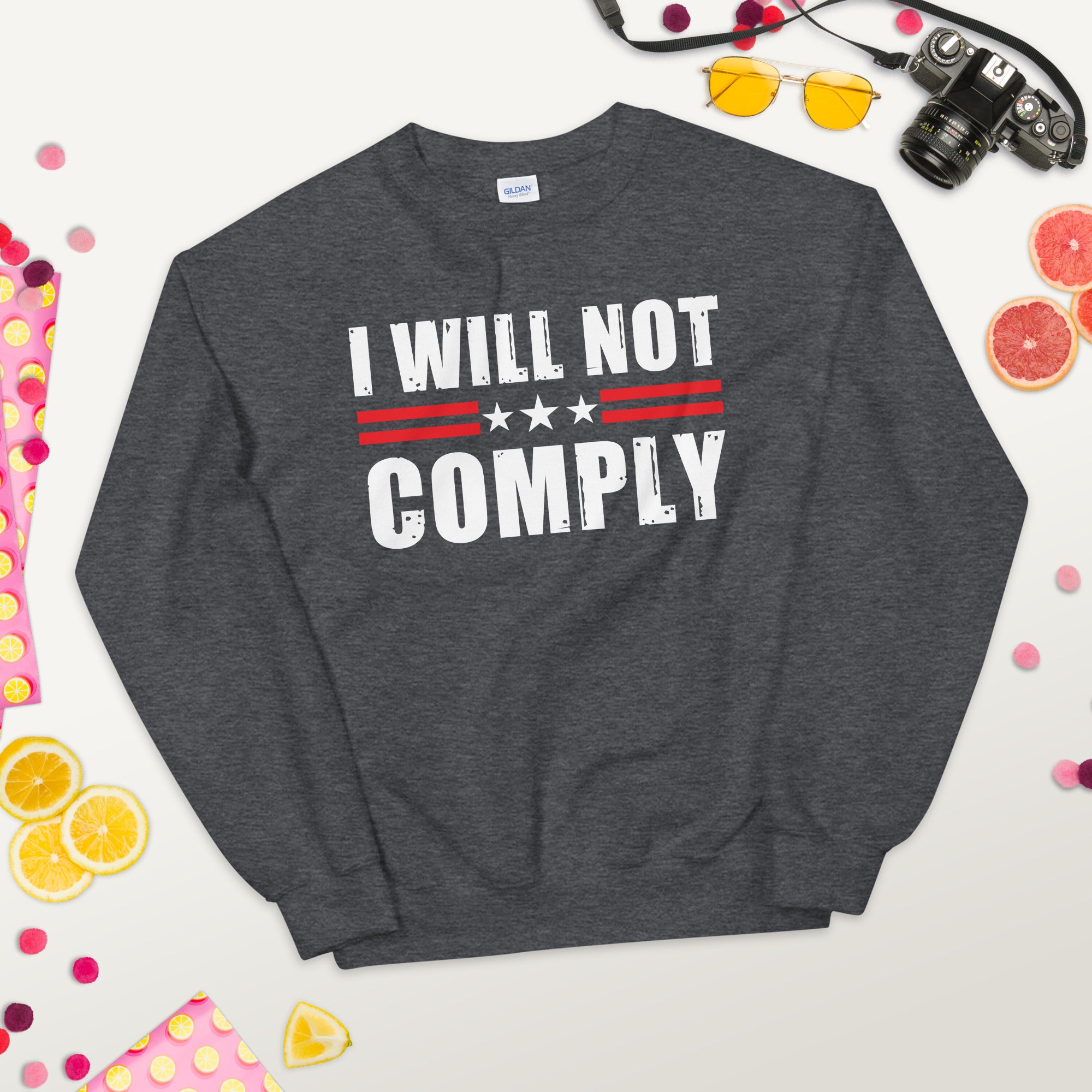 I Will Not Comply Sweatshirt, Freedom Sweater, Patriotic Shirt, Protest Freedom, Republican Gifts, Patriotic Vintage Shirt, Political Shirt - Madeinsea©