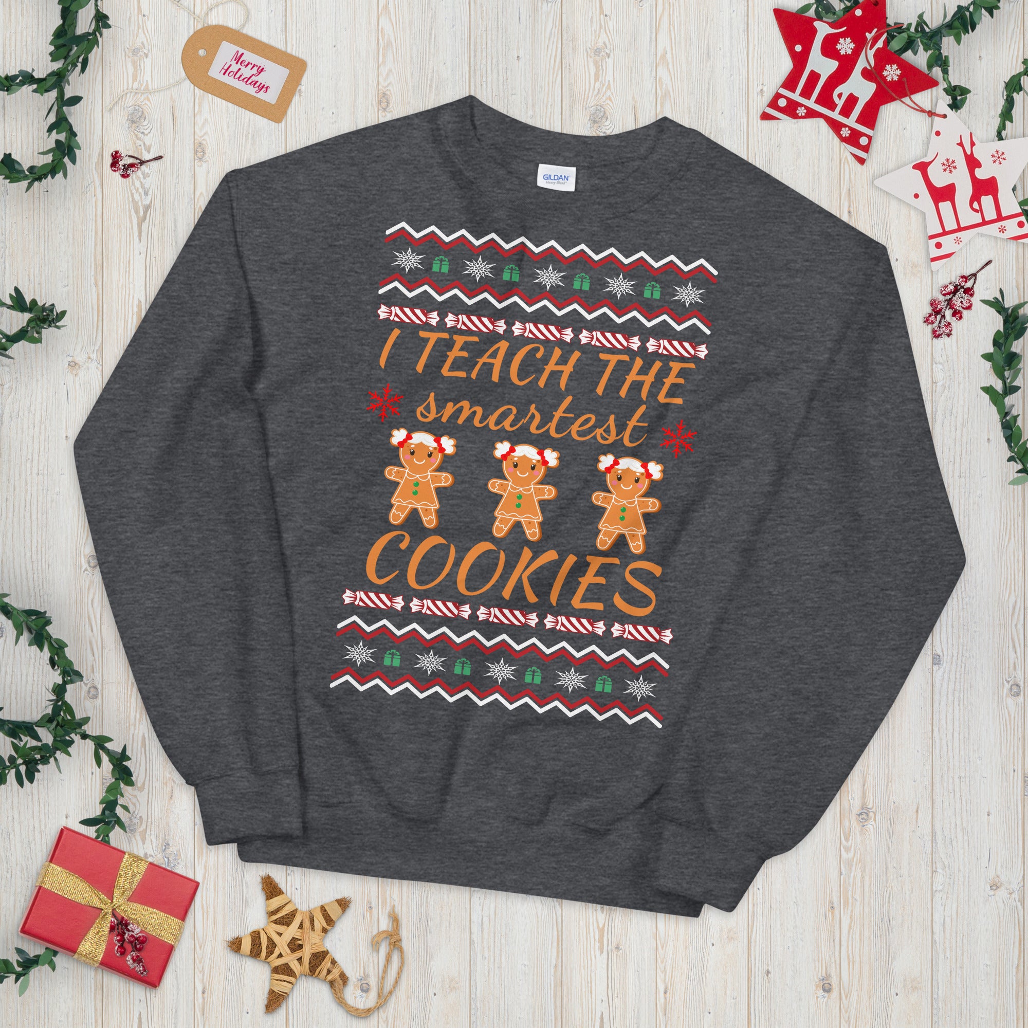 I Teach the Smartest Cookies, Teacher Christmas Sweatshirt, Teacher Christmas Gifts, Smartest Cookies, Smart Cookies Sweater, Xmas Teacher - Madeinsea©