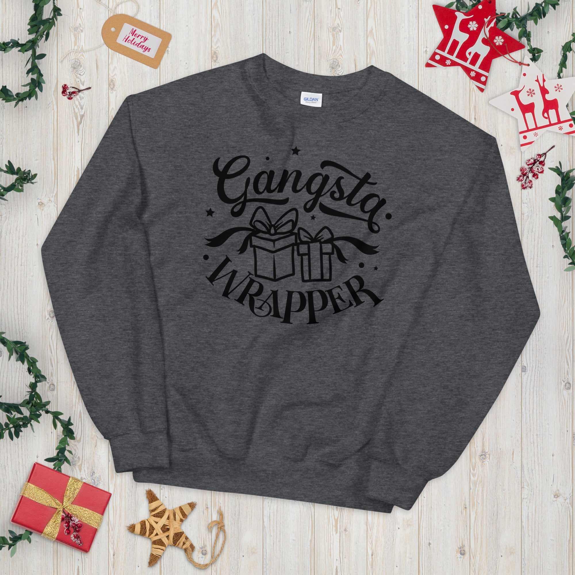 Gangsta Wrapper Sweatshirt, Christmas Gift, Cute Christmas Sweater, Christmas Ugly Sweater, Christmas Mom Sweater, Gangsta Wrapper Shirt - Madeinsea©