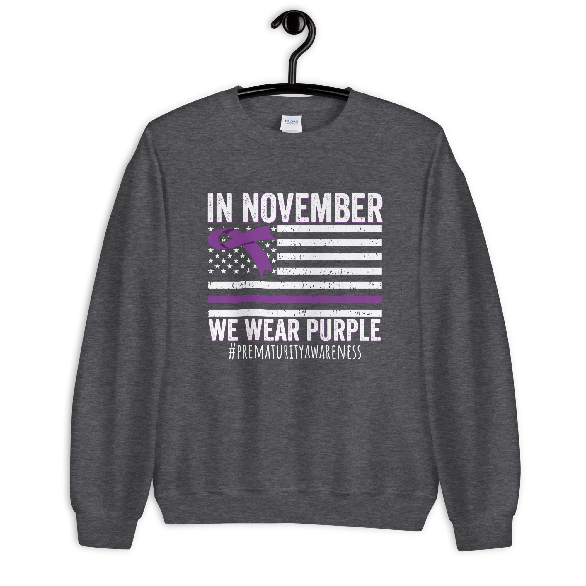 Prematurity Awareness Sweatshirt, In November We Wear Purple Sweater, Prematurity Sweatshirt, Preemie Mom Sweater, NICU Staff Sweater - Madeinsea©