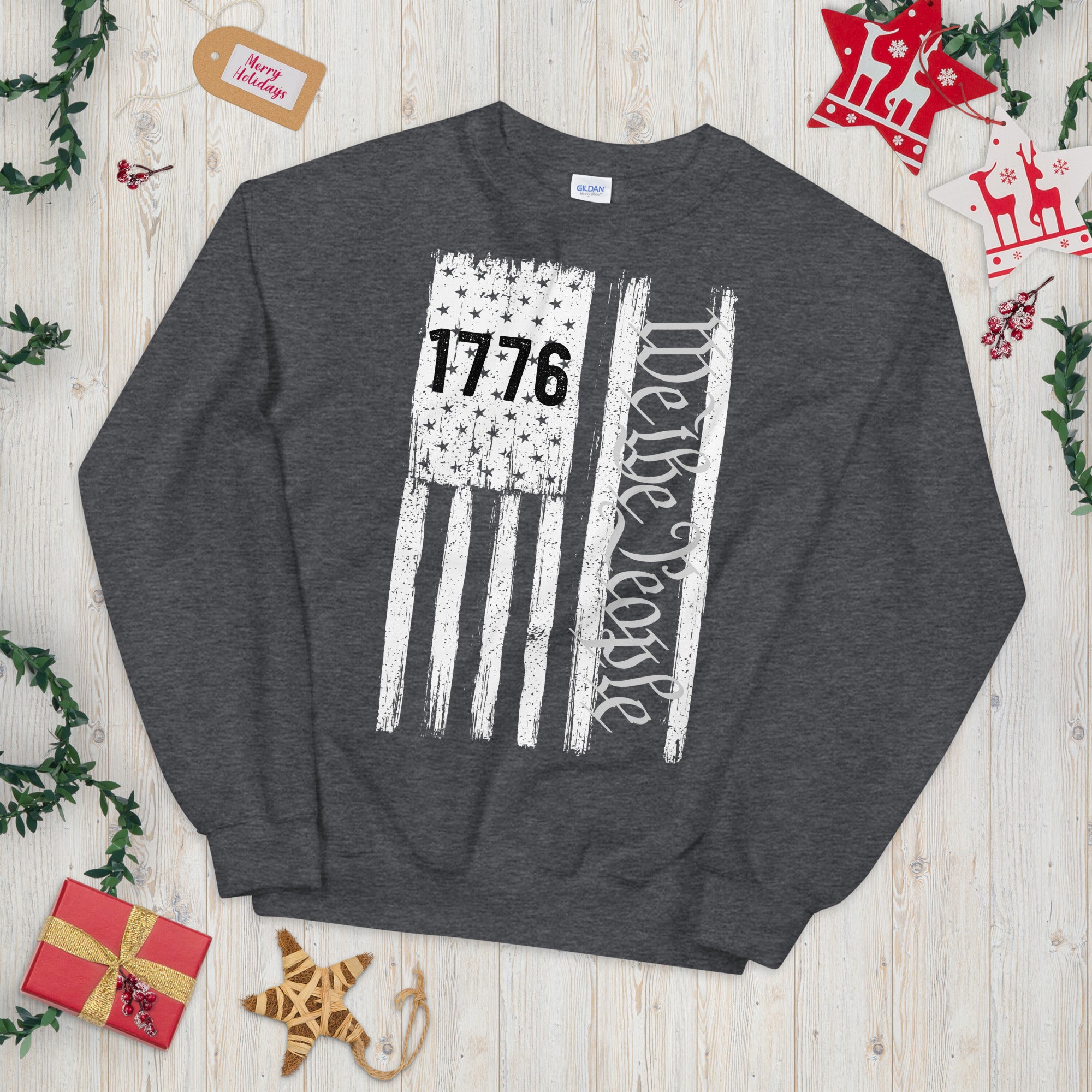 1776 We The People Sweater, Patriotic USA American Flag, Vintage US Flag Shirt, Independence Day, 1776 Sweater, We the people patriotic gift - Madeinsea©