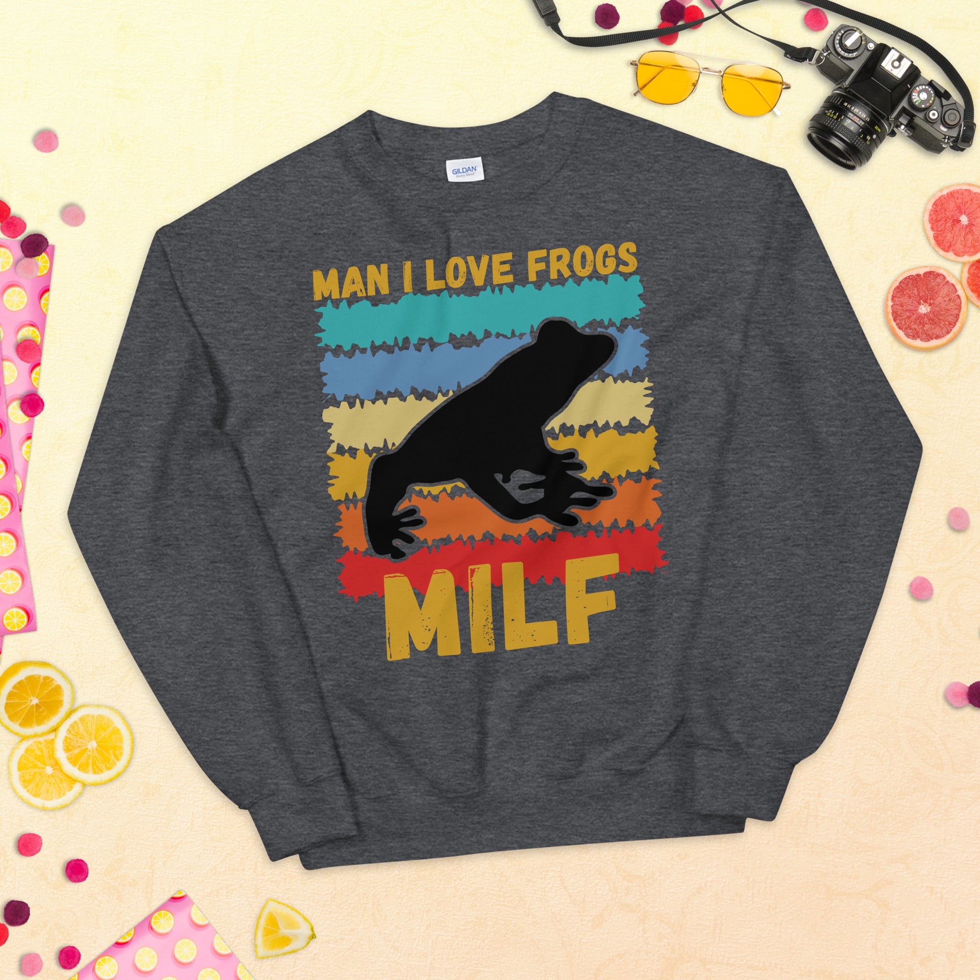 Funny MILF Man I Love Frogs Sweatshirt Shirt, MILF Frogs Shirt, MILF Meme Shirt, Frog Meme Shirt, Frog Lovers Gifts, Humor Milf Sweater - Madeinsea©