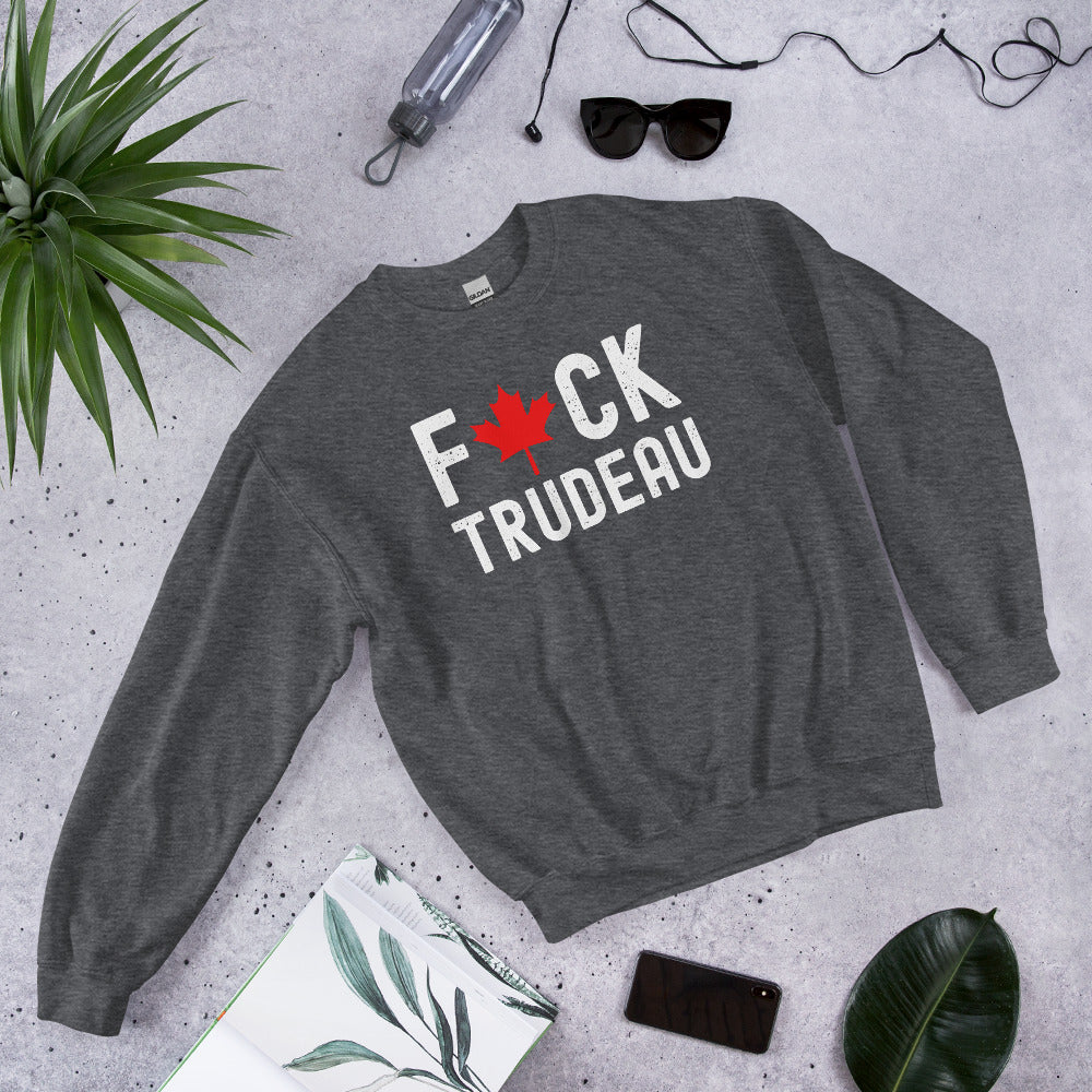 Fuck Trudeau Sweatshirt, Anti Justin Trudeau Shirt, Canada Flag Sweater, Justin Trudeau Sweatshirt, Freedom Convoy 2022, Canadian Patriot - Madeinsea©