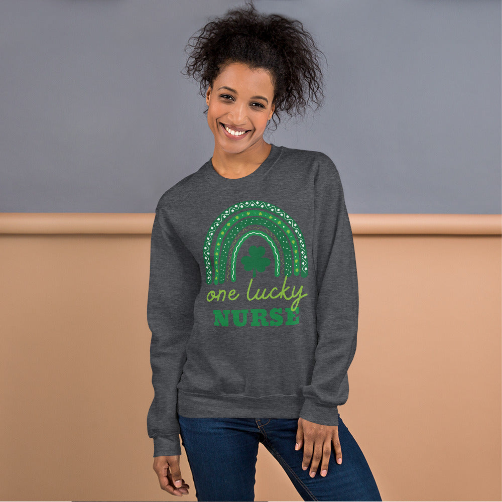 One Lucky Nurse Regenbogen Shirt, St. Patricks Day Krankenschwester Sweatshirt, Lucky Nurse Sweater, Irish Nurse Shirt, Geschenke für Krankenschwestern, Süßes Krankenschwester Geschenk