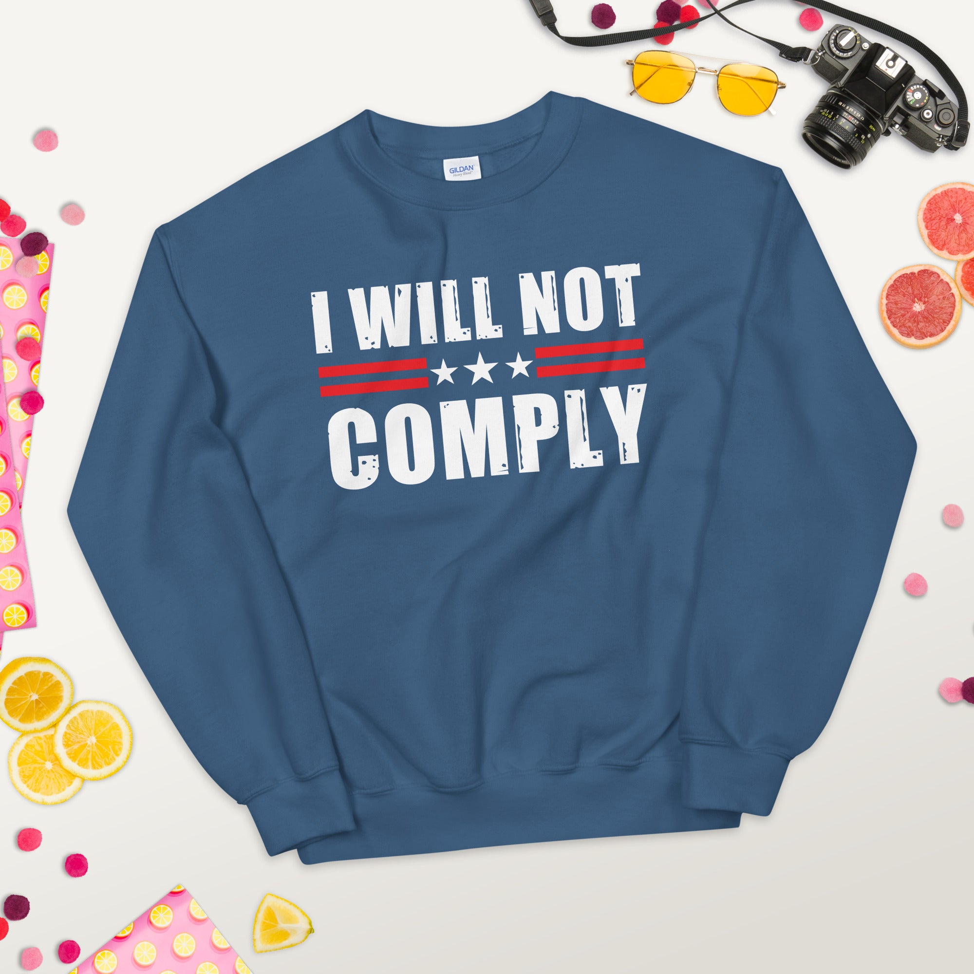 I Will Not Comply Sweatshirt, Freedom Sweater, Patriotic Shirt, Protest Freedom, Republican Gifts, Patriotic Vintage Shirt, Political Shirt - Madeinsea©