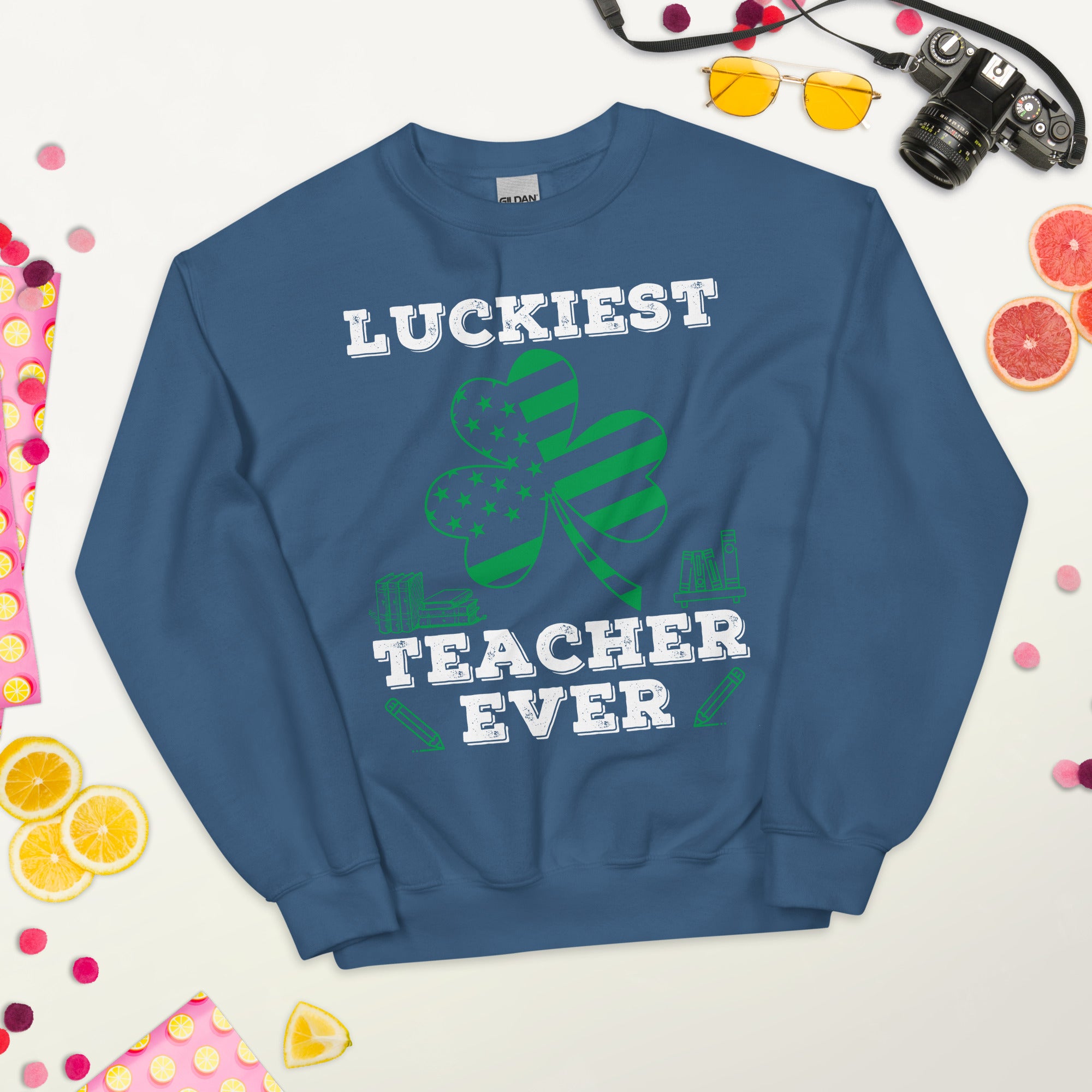 Luckiest Teacher Ever Sweatshirt, St Patricks Day Teacher Sweater, St Pattys Day Gifts for Teachers, Irish Teacher Shirt, Lucky Teacher Gift - Madeinsea©