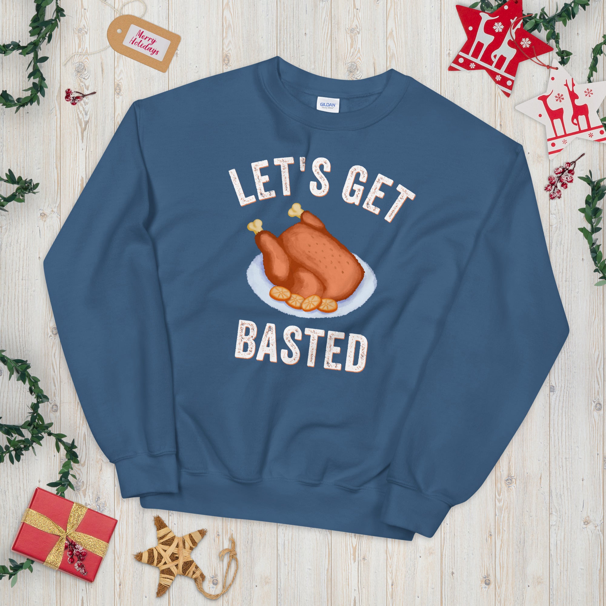 Let&#39;s Get Basted Sweatshirt, Thanksgiving Sweatshirt, Mom Thanksgiving, Family Thanksgiving Sweater, Funny Thanksgiving Gift Sweater - Madeinsea©