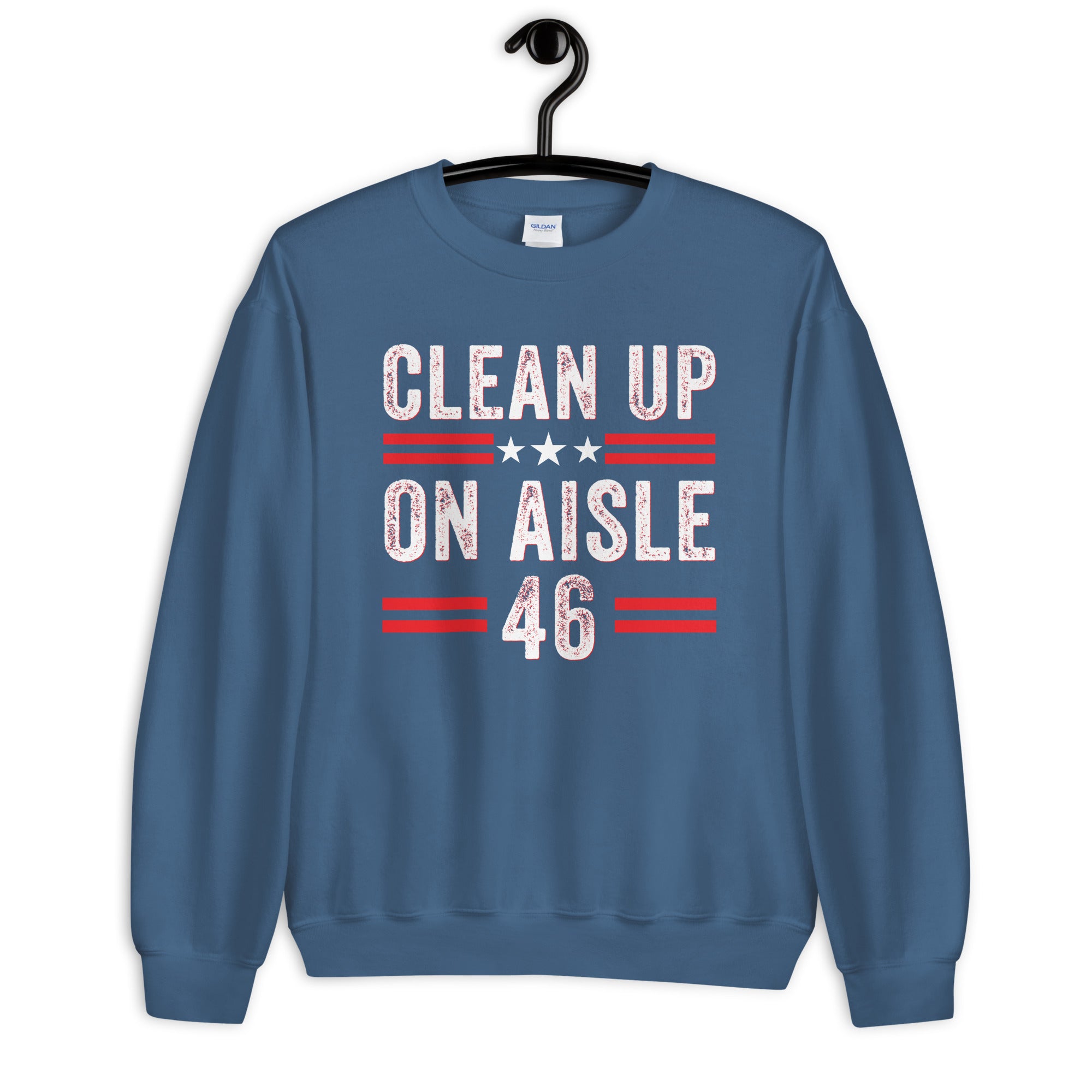 Clean Up On Aisle 46 Sweater, Funny Political Sweatshirt, FJB Sweater, Republican Anti Democrat Biden Shirt, Republican Gift, Conservative