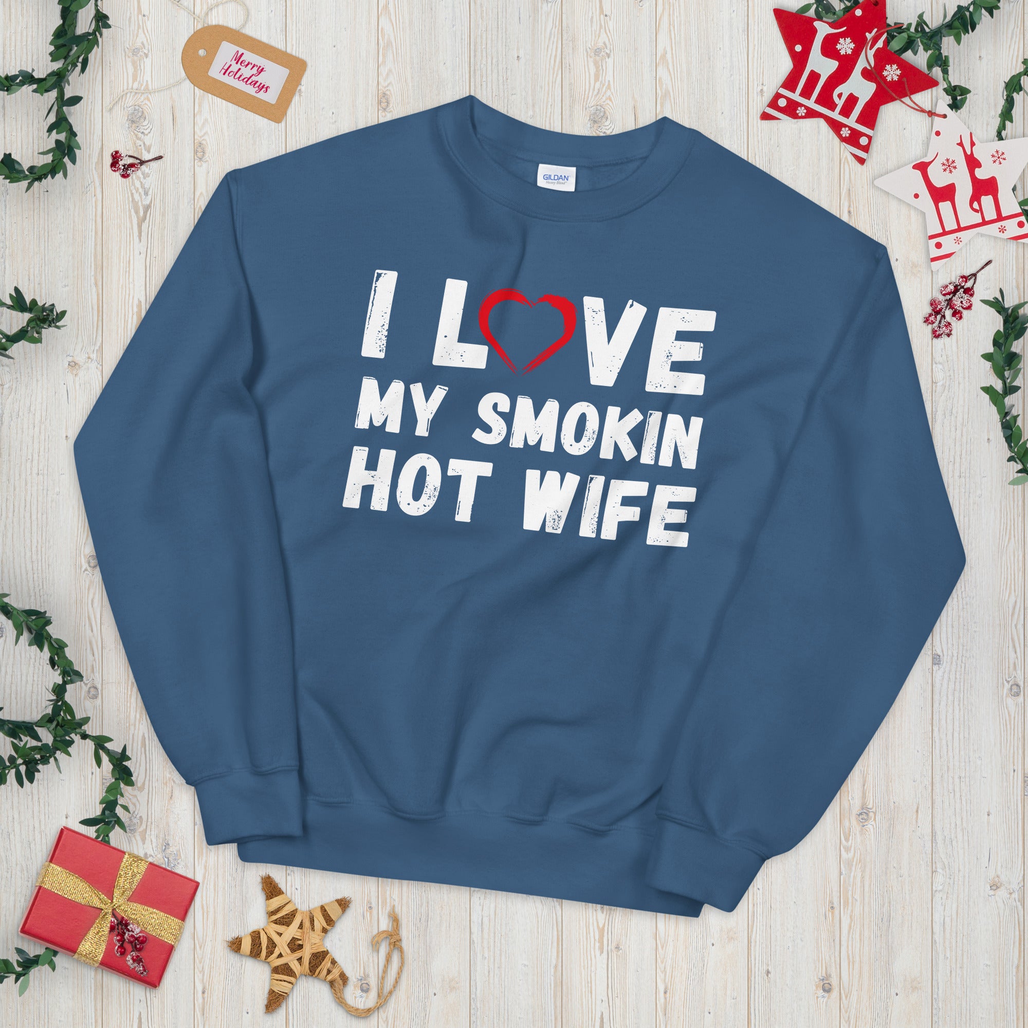 Funny Husband Gift, I Love My Smokin Hot Wife, Valentines Day Gift, Funny Hubby Sweater, Fiance Sweatshirt, Romantic Gifts for Husband - Madeinsea©