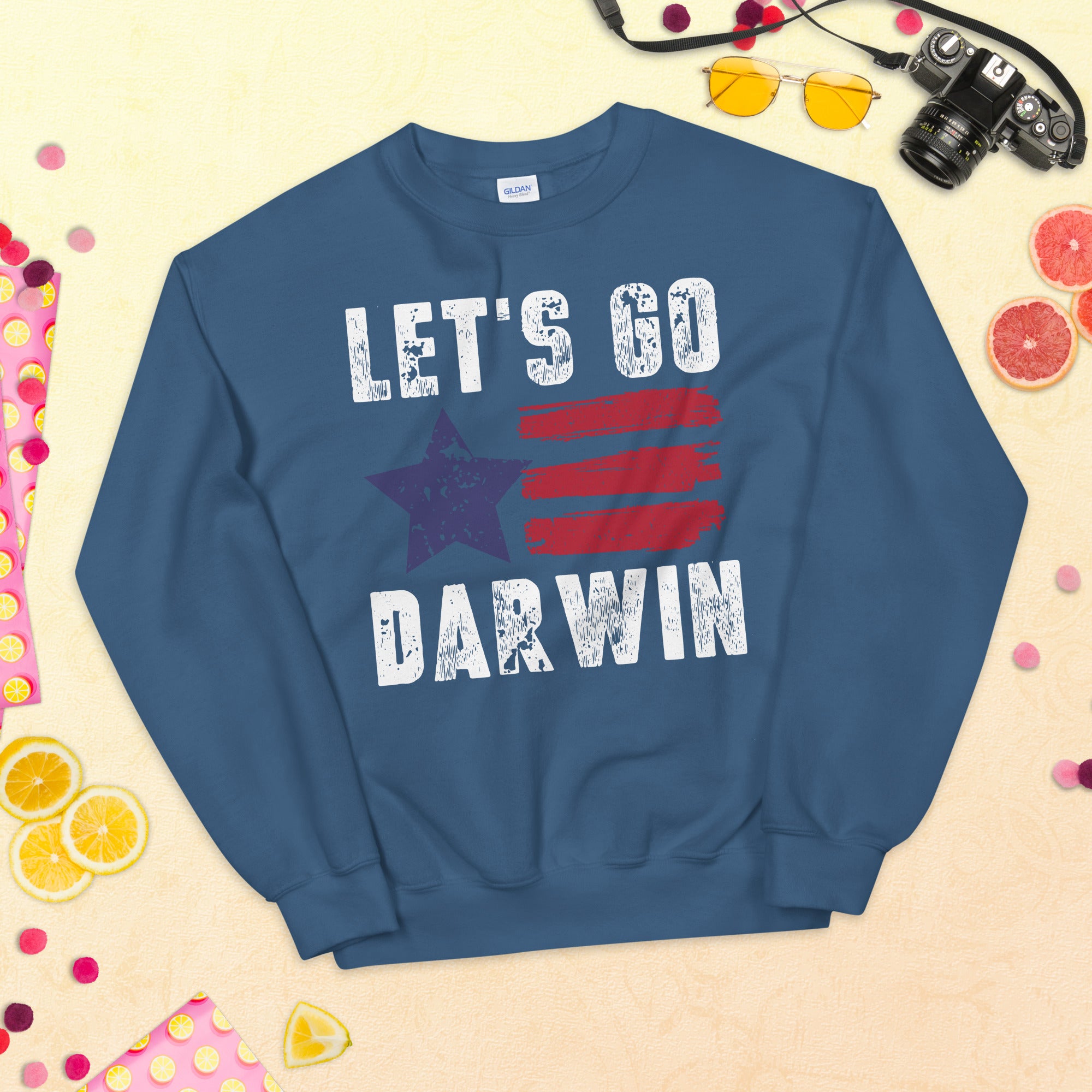 Lets Go Darwin Sweater, Let&#39;s Go Darwin Shirt, Fully Vaccinated Sweatshirt, Pro Vaccine, Pro Biden, Funny Vaccinated Tee, Funny Democrat - Madeinsea©