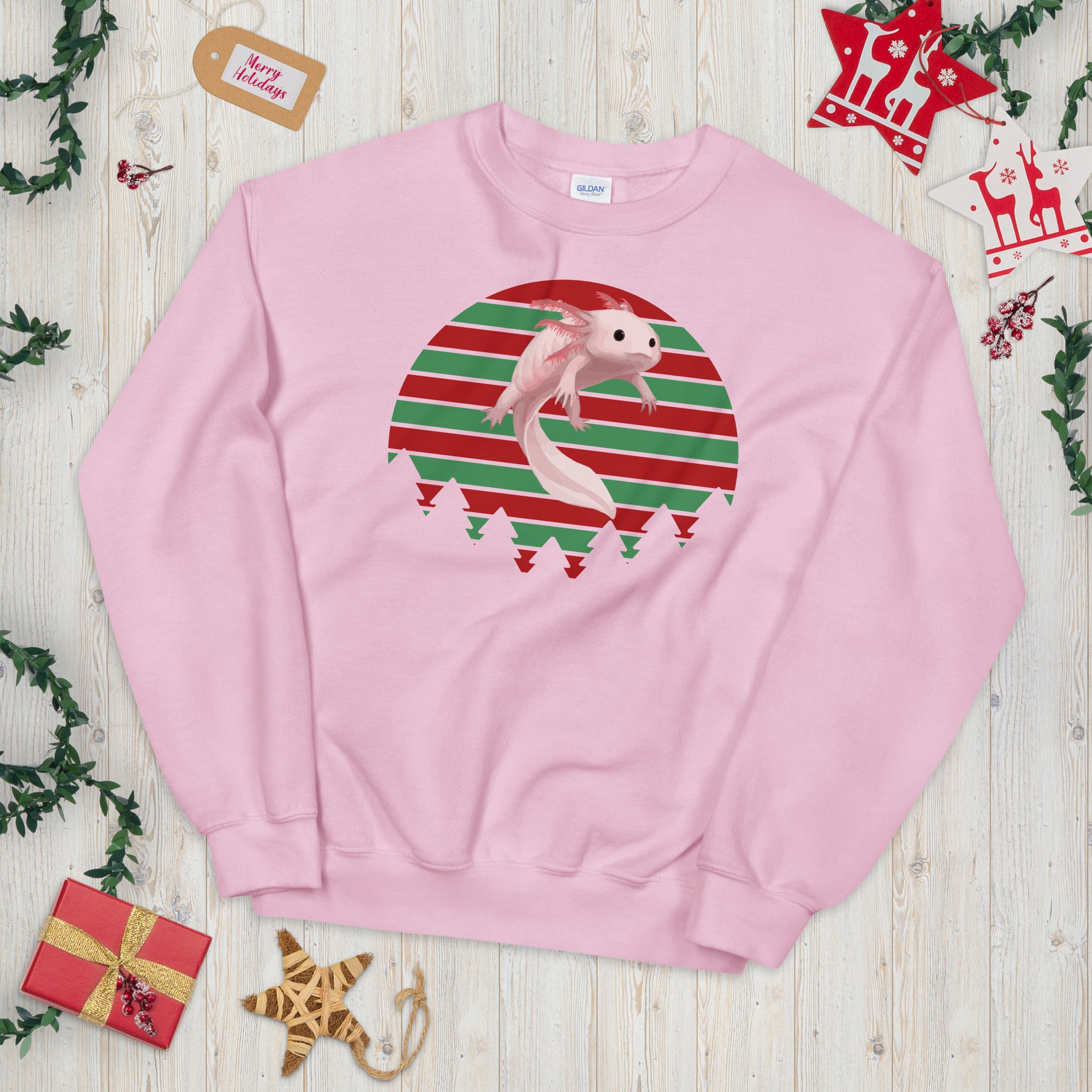 Axolotl Christmas Sweatshirt, Axolotl Ugly Christmas Sweatshirt, Santa Axolotl Sweatshirt, Axolotl Ugly Sweatshirt, Axolotl Xmas Gift - Madeinsea©