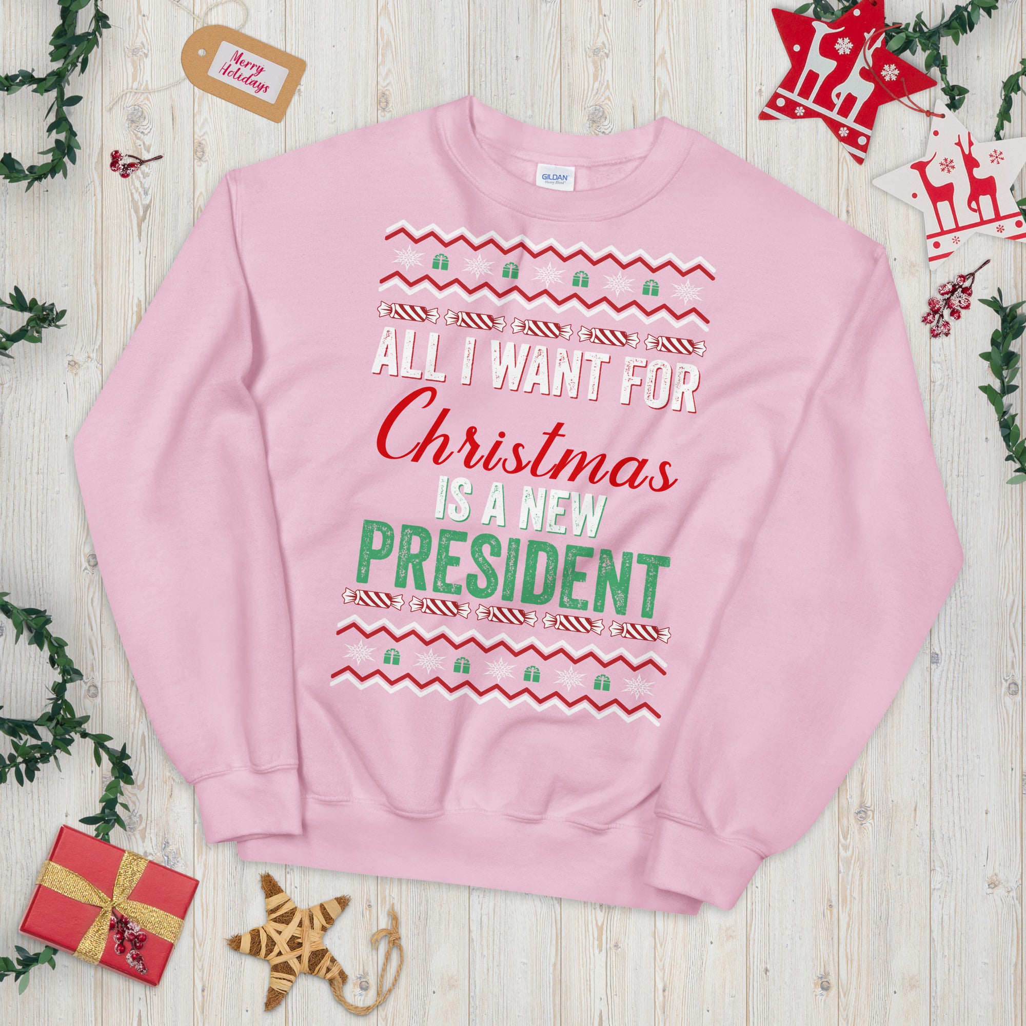 All I Want For Christmas Is A New President, FJB Christmas Sweatshirt, Anti Biden Christmas Sweatshirt, Conservative Sweatshirt, FJB Sweater