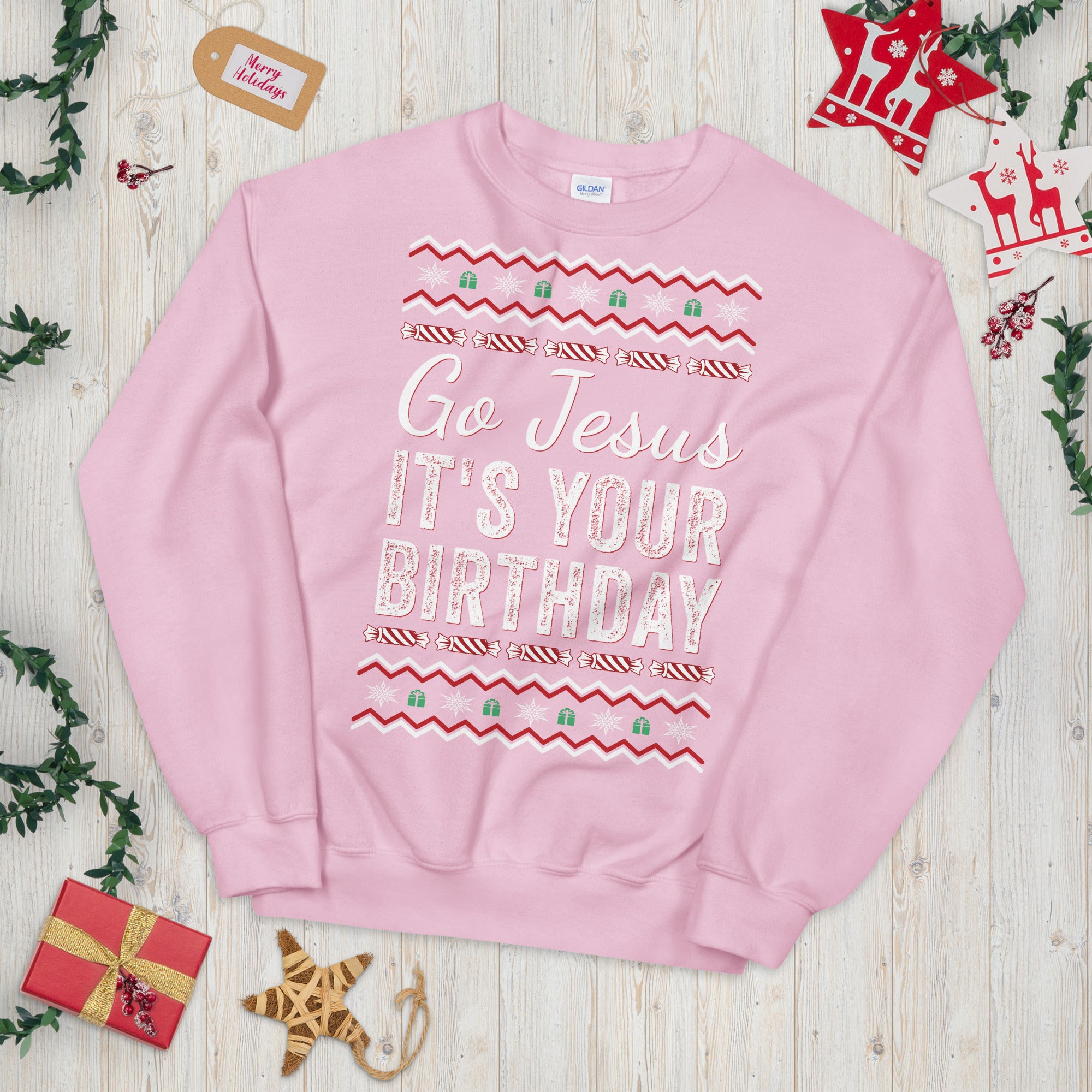 Go Jesus It&#39;s Your Birthday Christmas Sweatshirt, Go Jesus Sweatshirt, Jesus Birthday Sweater, Holiday Sweatshirt, Ugly Christmas Sweater