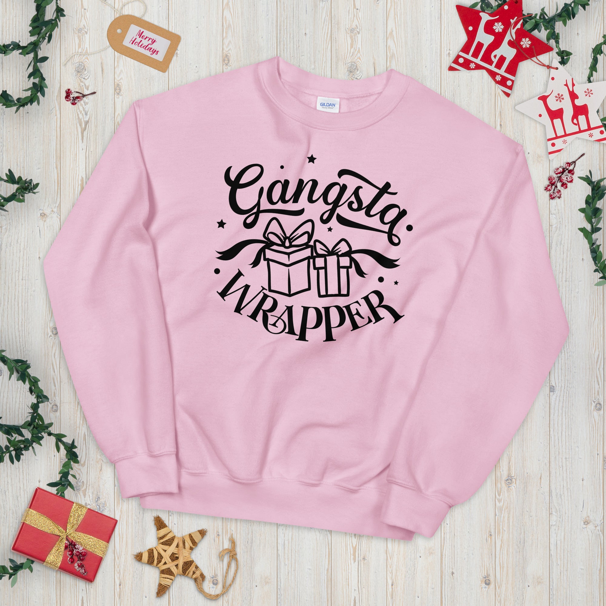 Gangsta Wrapper Sweatshirt, Christmas Gift, Cute Christmas Sweater, Christmas Ugly Sweater, Christmas Mom Sweater, Gangsta Wrapper Shirt - Madeinsea©