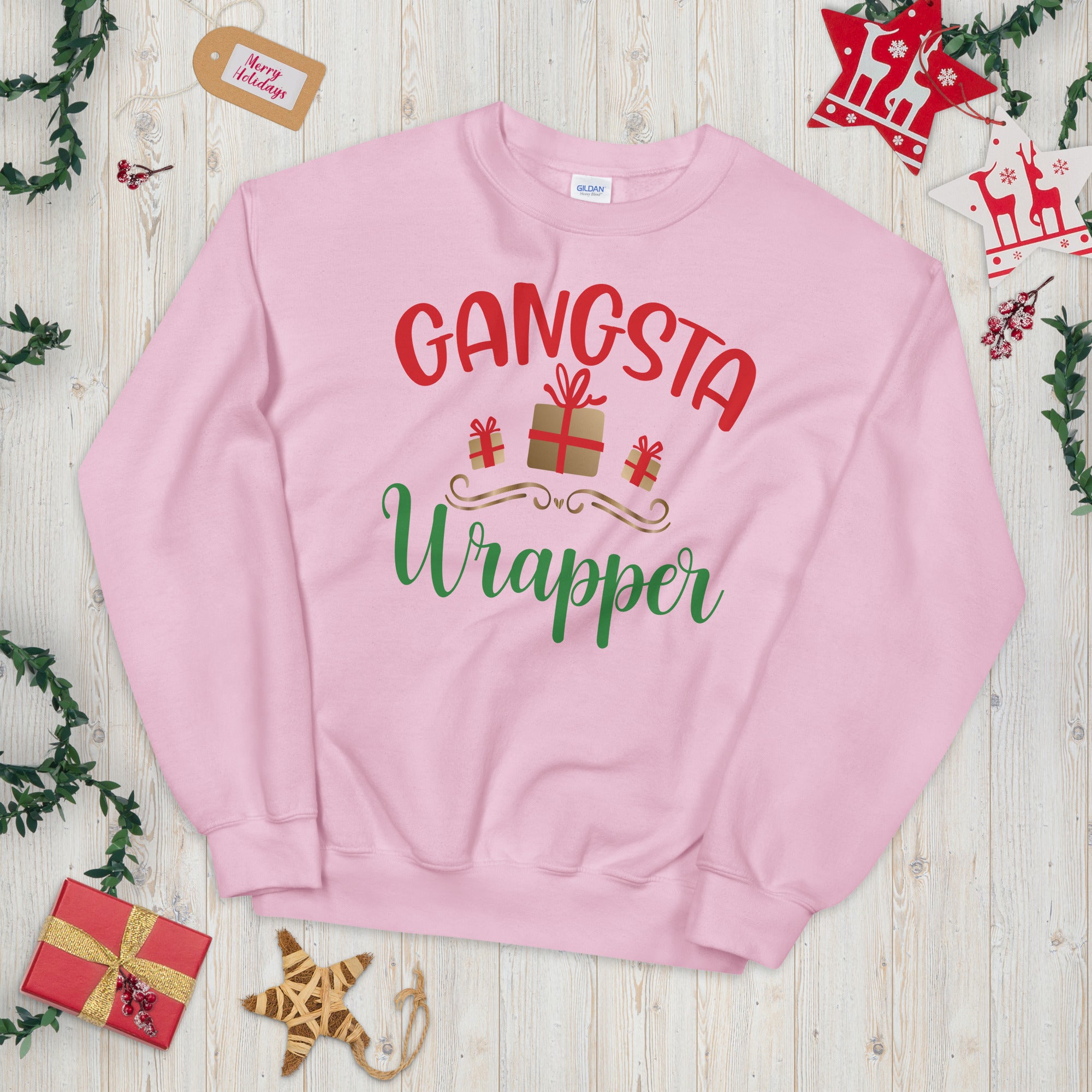 Gangsta Wrapper Sweatshirt, Christmas Gift, Cute Christmas Sweater, Christmas Sweatshirt, Xmas Ugly Sweater, Mom Christmas Sweatshirt - Madeinsea©