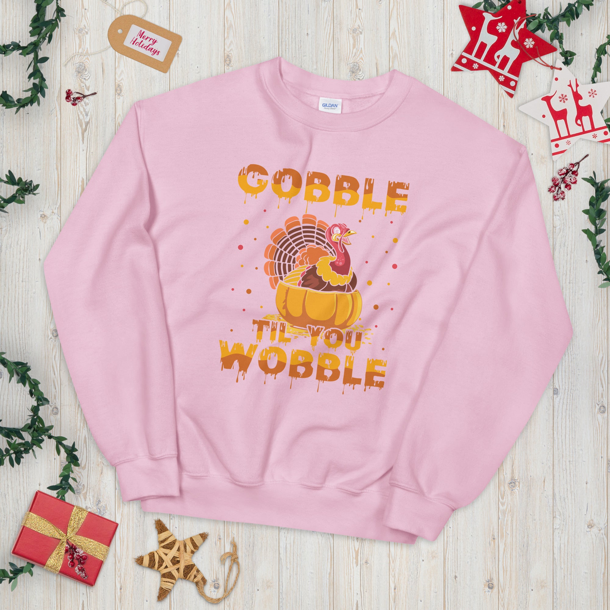 Gobble Til You Wobble Sweatshirt, Funny Turkey Sweatshirt, Thanksgiving Sweater, Funny Thanksgiving Dinner Sweatshirt, Thanksgiving Outfit - Madeinsea©