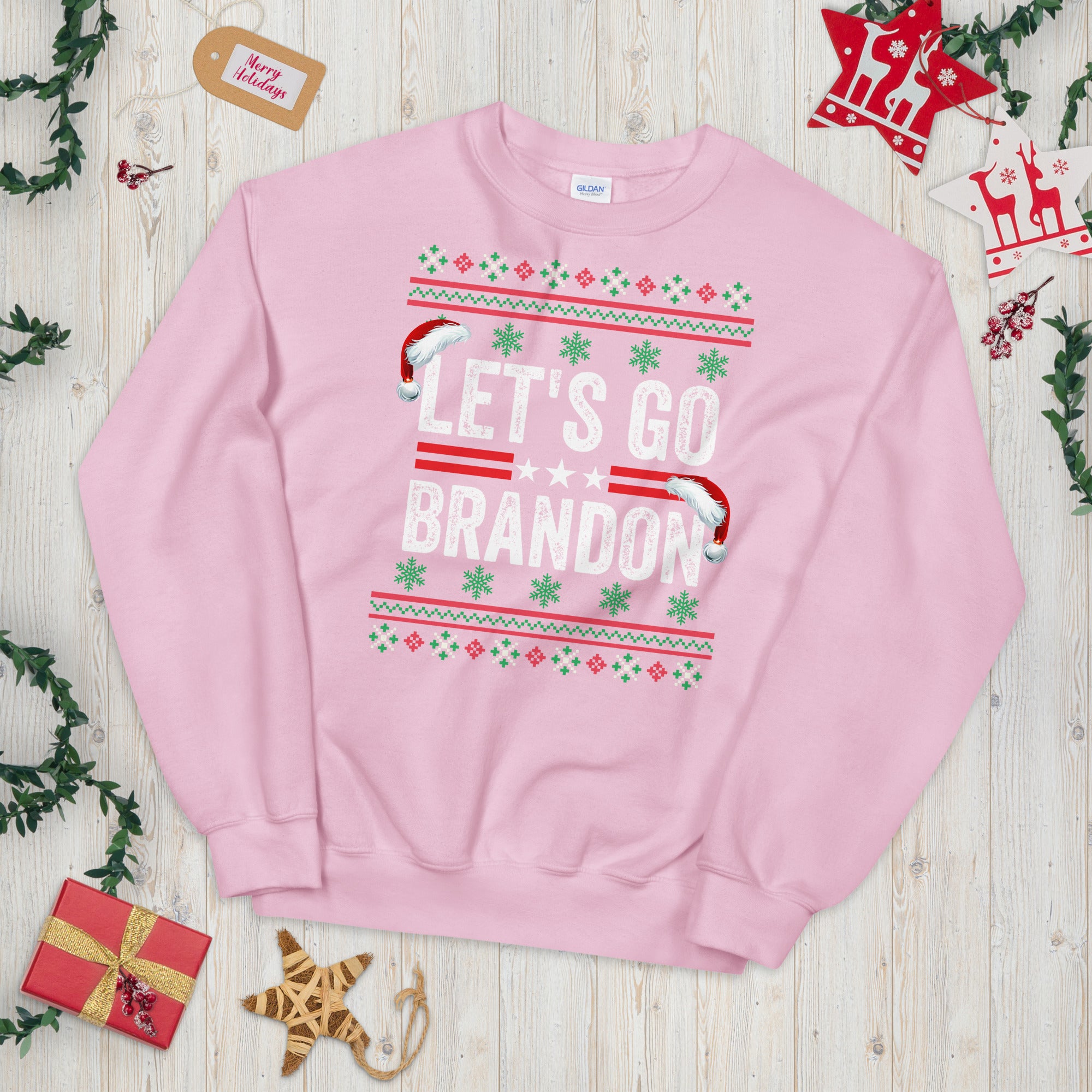 Lets Go Brandon Christmas Sweatshirt, Let&#39;s Go Brandon Sweater, Lets go brandon Xmas, FJB Shirt, Joe Biden Chant, Funny Biden Meme Sweater - Madeinsea©