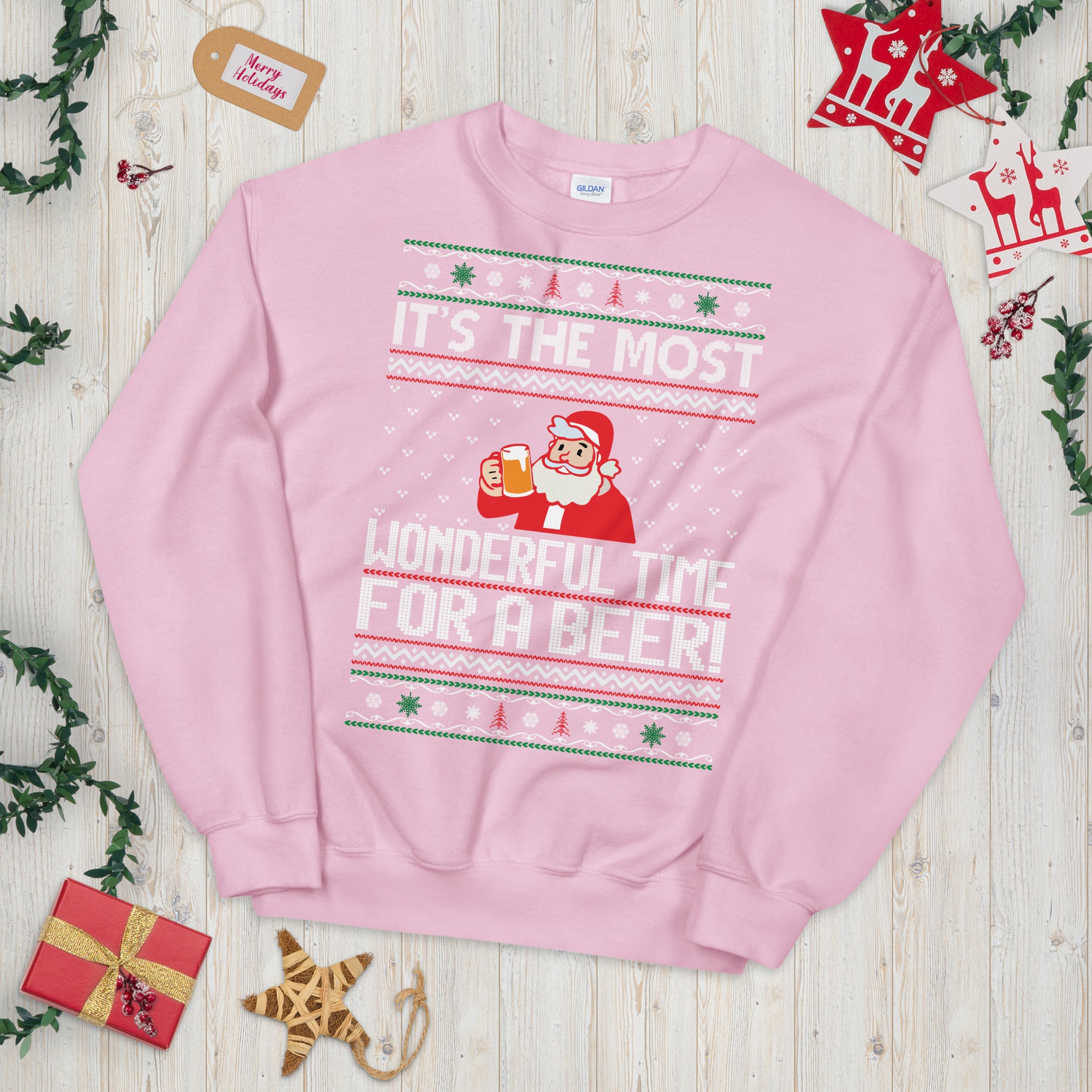 It&#39;s the Most Wonderful Time For a Beer, Funny Beer Sweatshirt, Ugly Christmas Sweater, Husband Christmas Shirt, Christmas Beer Sweater - Madeinsea©