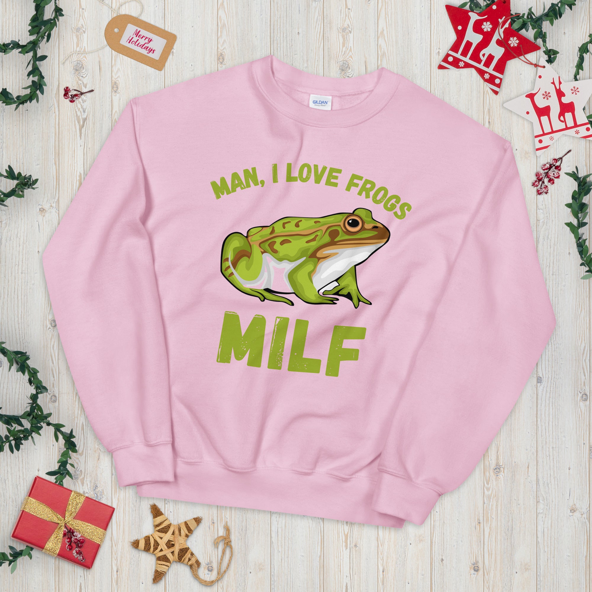 Funny MILF Man I Love Frogs Sweatshirt, MILF Frogs Shirt, MILF Meme Sweater, Frog Meme Shirt, Frog Lovers Gifts, Humor Frogs Sweatshirt - Madeinsea©