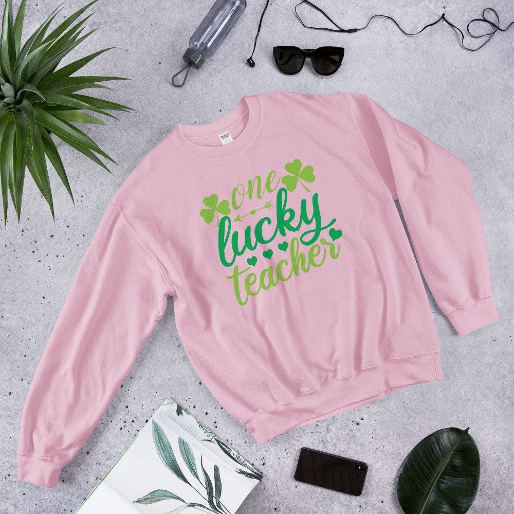 One Lucky Teacher Shirt, St Patricks Day Teacher Sweater,Lucky Sweatshirt, St Patricks Shirt, Shamrock Shirt, St. Pattys Shirt,Teacher Gifts - Madeinsea©