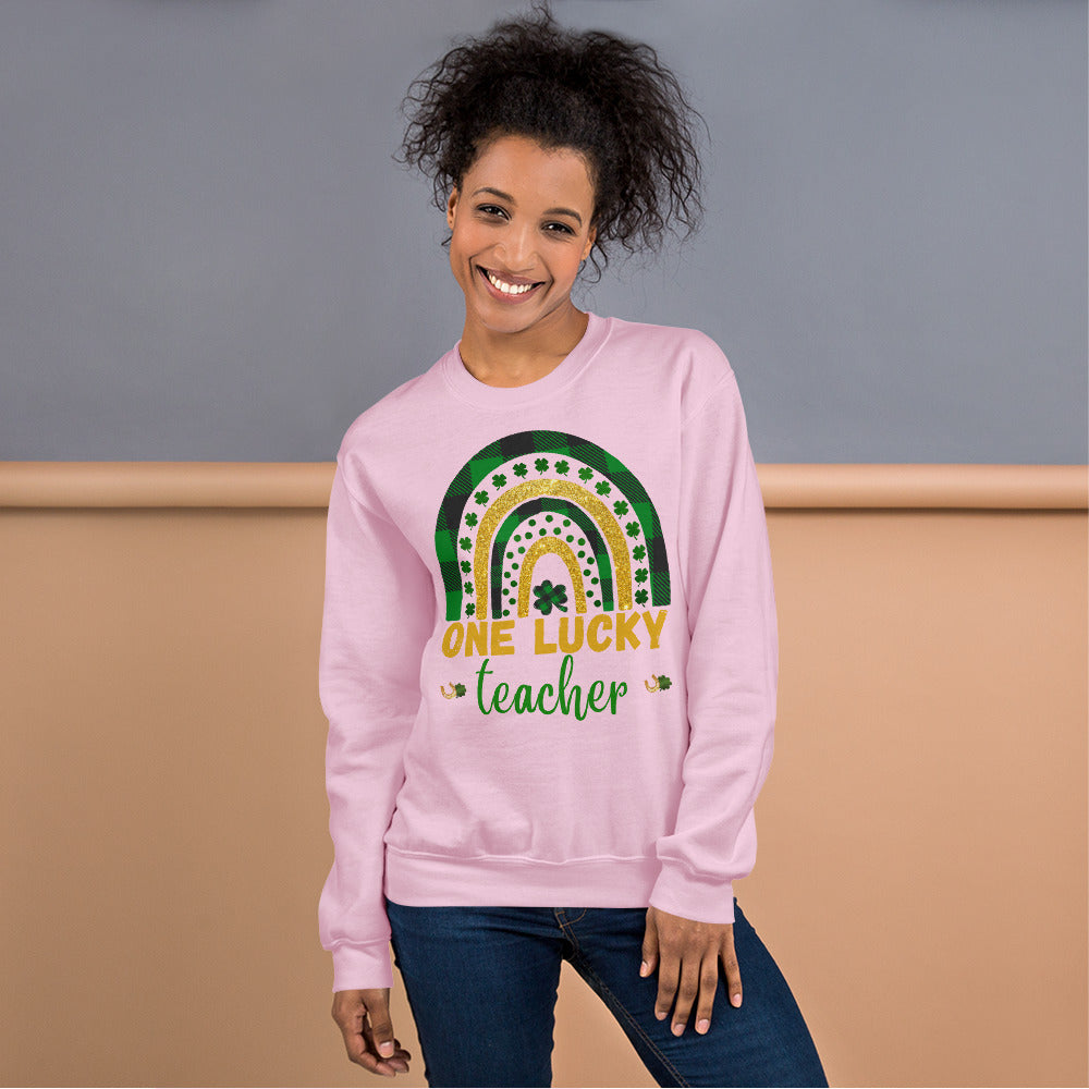 One Lucky Teacher Sweatshirt, St Patricks Day Teacher Shirt,Lucky Shirt, St Patrick&#39;s Sweater, Shamrock Shirt, St Patty&#39;s Shirt,Teacher gift - Madeinsea©