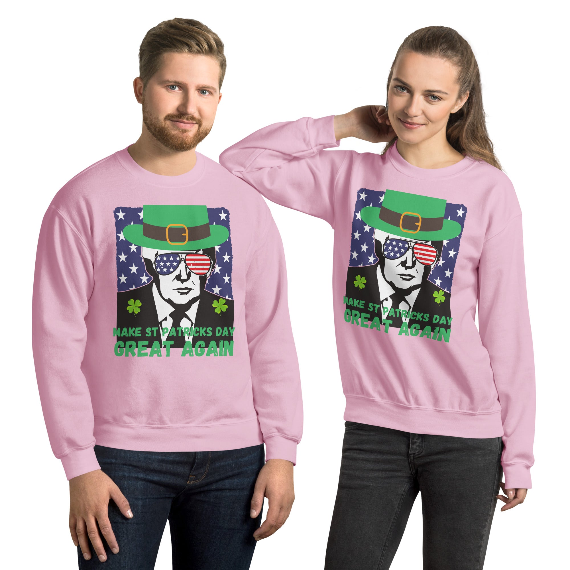 Make St Patricks Day Great Again, Funny Trump Sweatshirt, Funny St Patricks Sweater, Republican gift for St Patricks Day, Lucky Irish Shirt - Madeinsea©