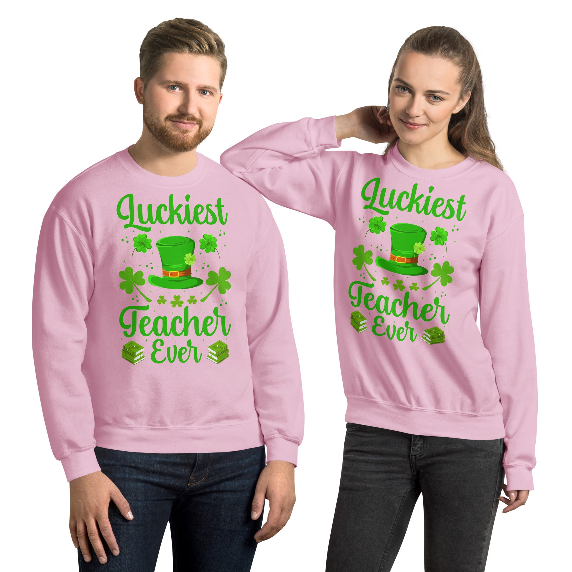 Luckiest Teacher Ever Sweatshirt, St Patricks Day Teacher Shirt, Irish Teacher Sweater, Lucky Teacher Sweatshirt, Shamrock Teacher Shirt - Madeinsea©