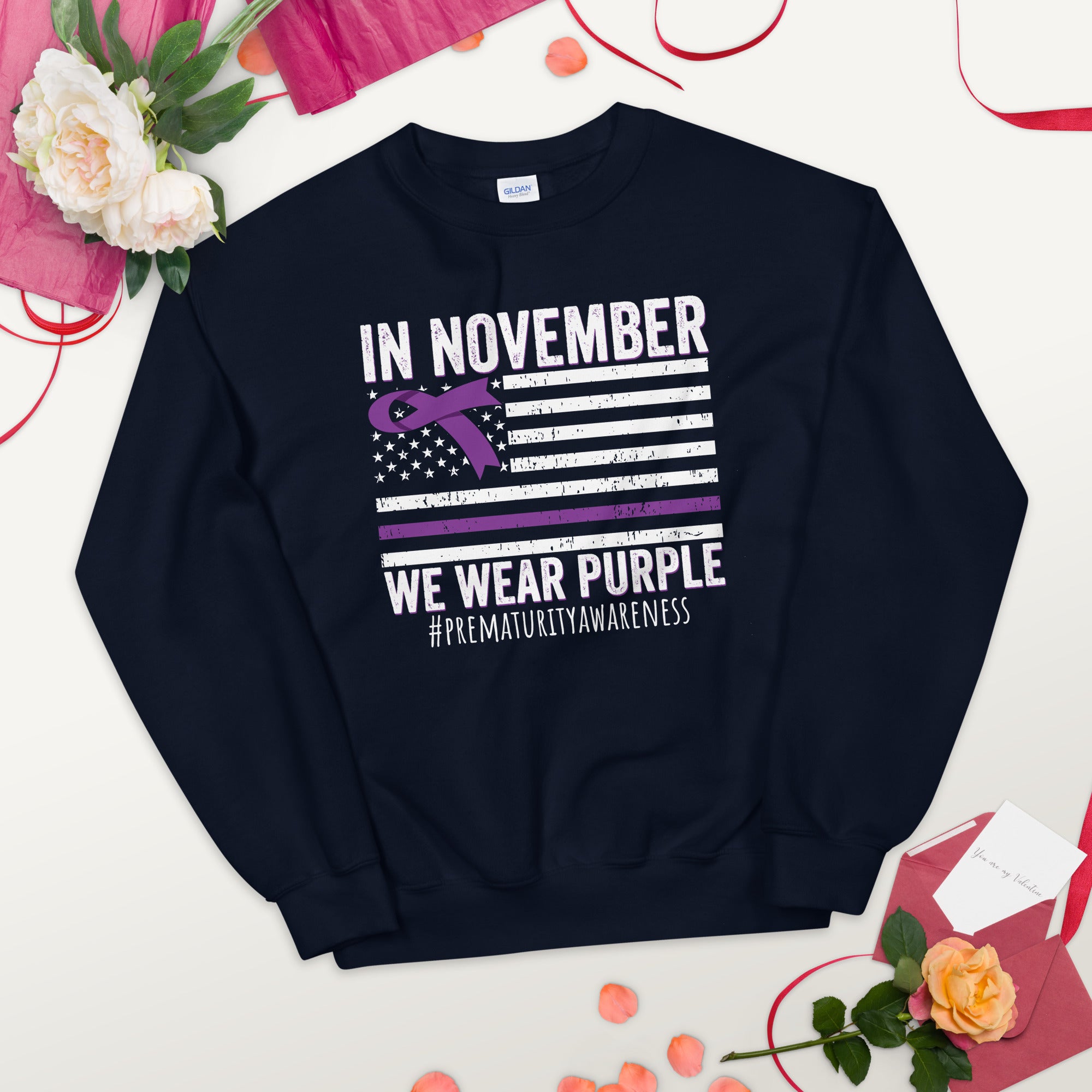 Prematurity Awareness Sweatshirt, In November We Wear Purple Sweater, Prematurity Sweatshirt, Preemie Mom Sweater, NICU Staff Sweater - Madeinsea©