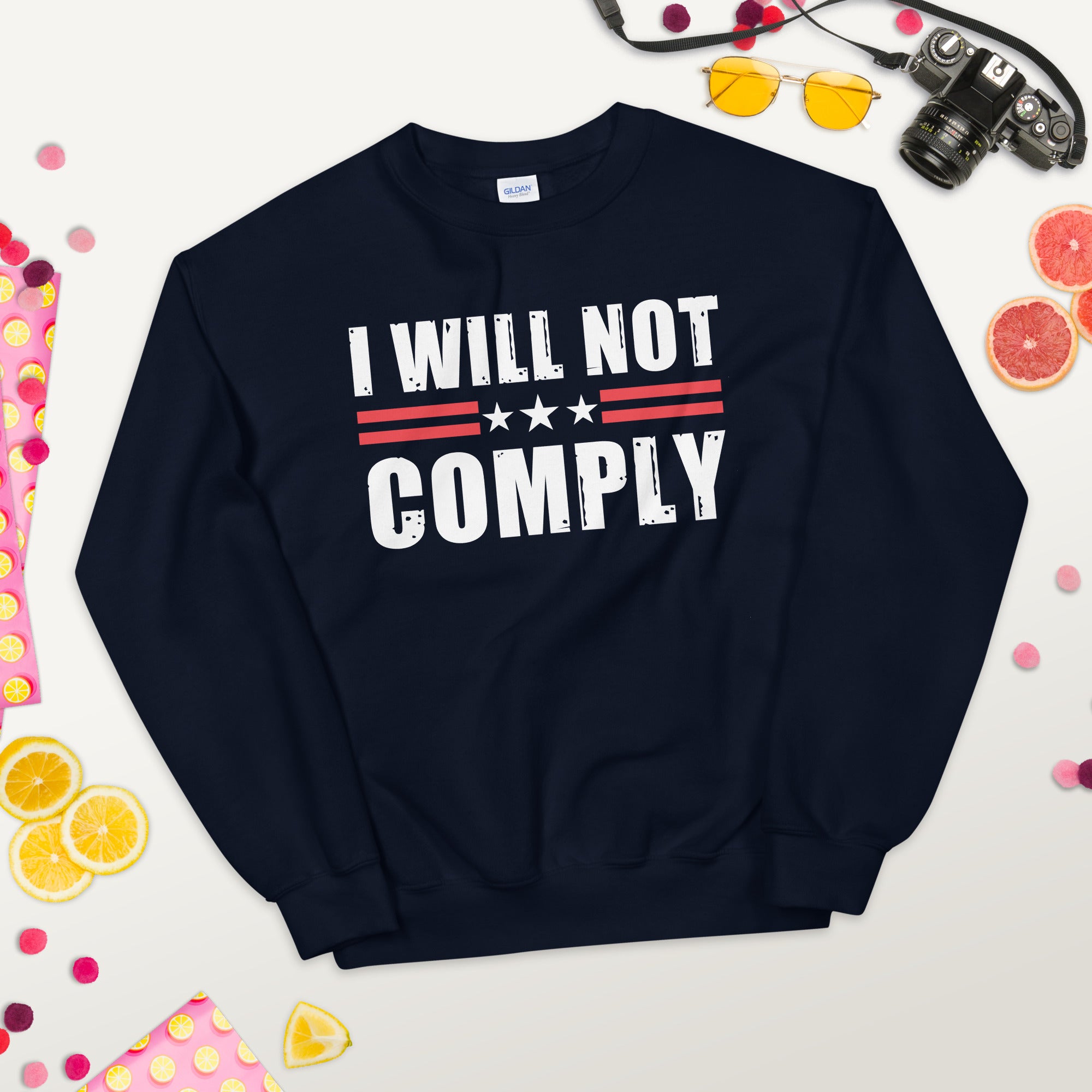 I Will Not Comply Sweatshirt, Freedom Sweater, Patriotic Shirt, Protest Freedom, Republican Gifts, Patriotic Vintage Shirt, Political Shirt - Madeinsea©