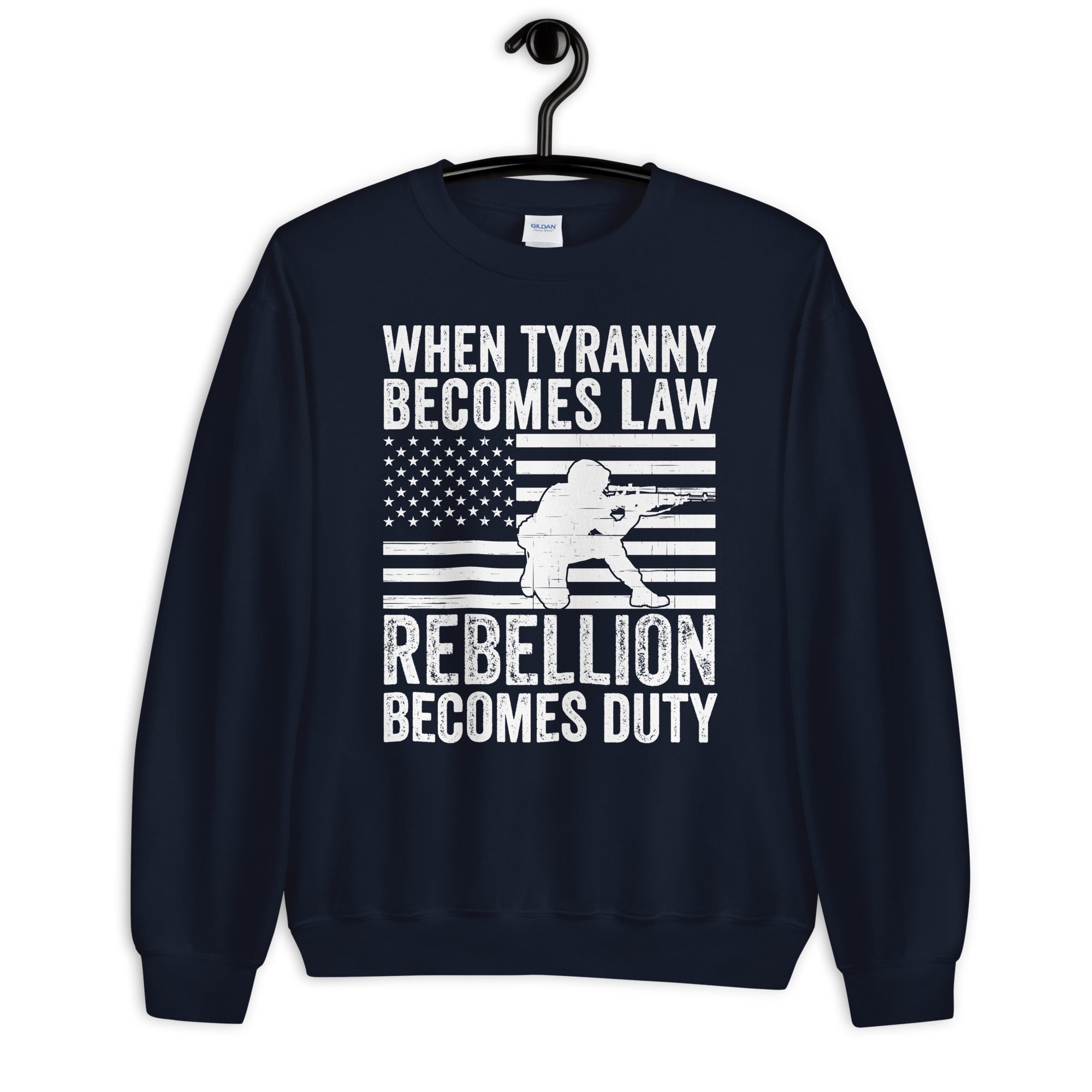 Tyranny Sweater, Rebellion Sweatshirt, When Tyranny Becomes Law, Rebellion Becomes Duty, 1776 Shirt, Thomas Jefferson, Political Shirts