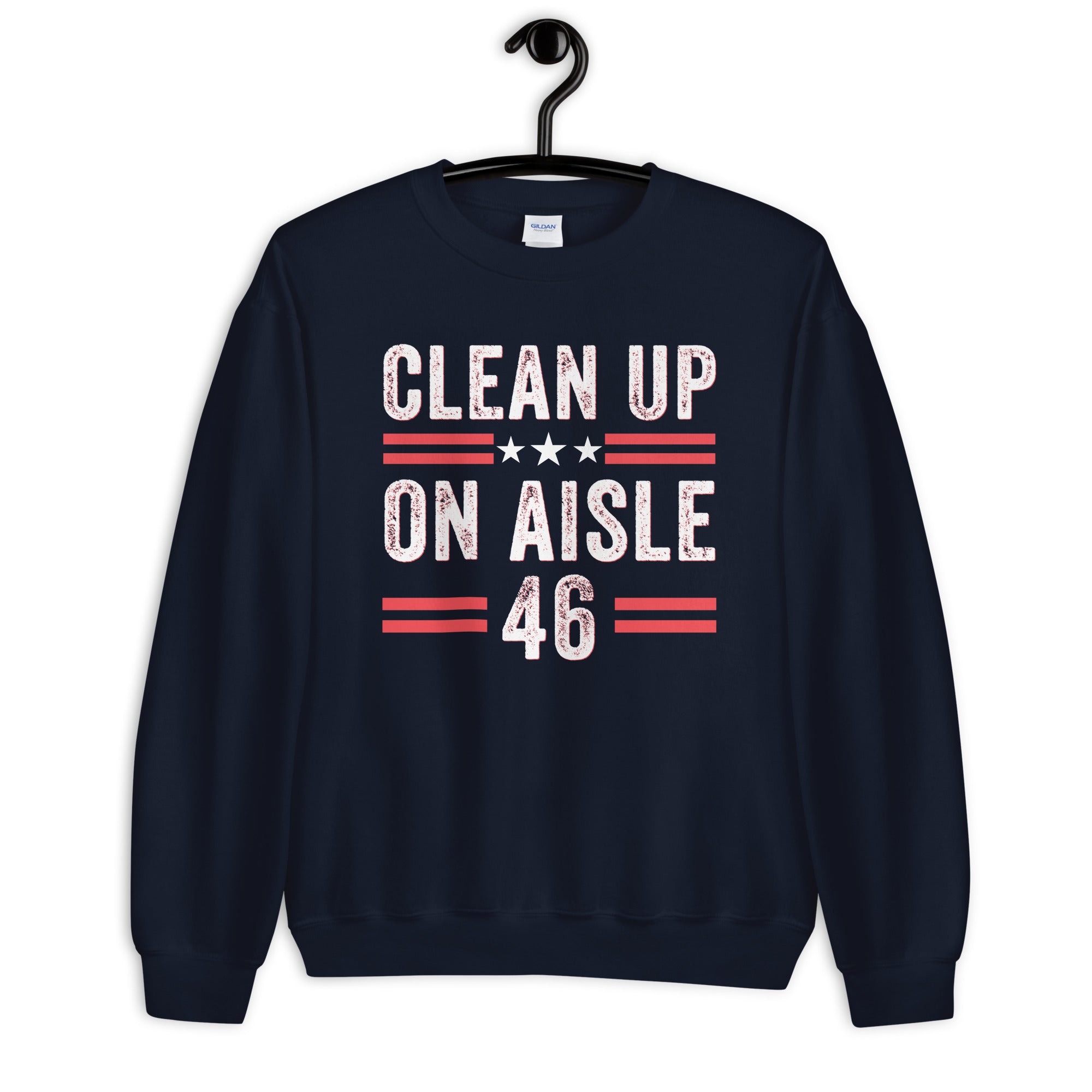 Clean Up On Aisle 46 Sweater, Funny Political Sweatshirt, FJB Sweater, Republican Anti Democrat Biden Shirt, Republican Gift, Conservative - Madeinsea©