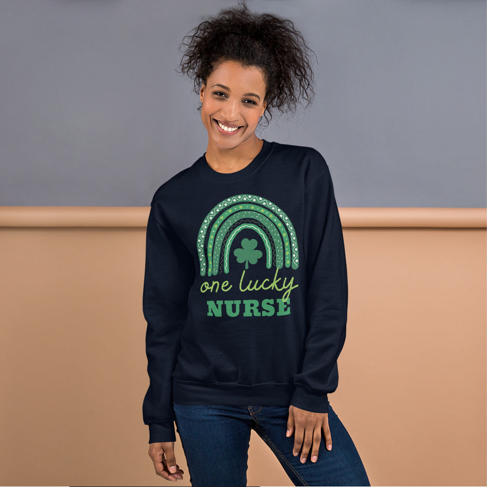 One Lucky Nurse Regenbogen Shirt, St. Patricks Day Krankenschwester Sweatshirt, Lucky Nurse Sweater, Irish Nurse Shirt, Geschenke für Krankenschwestern, Süßes Krankenschwester Geschenk