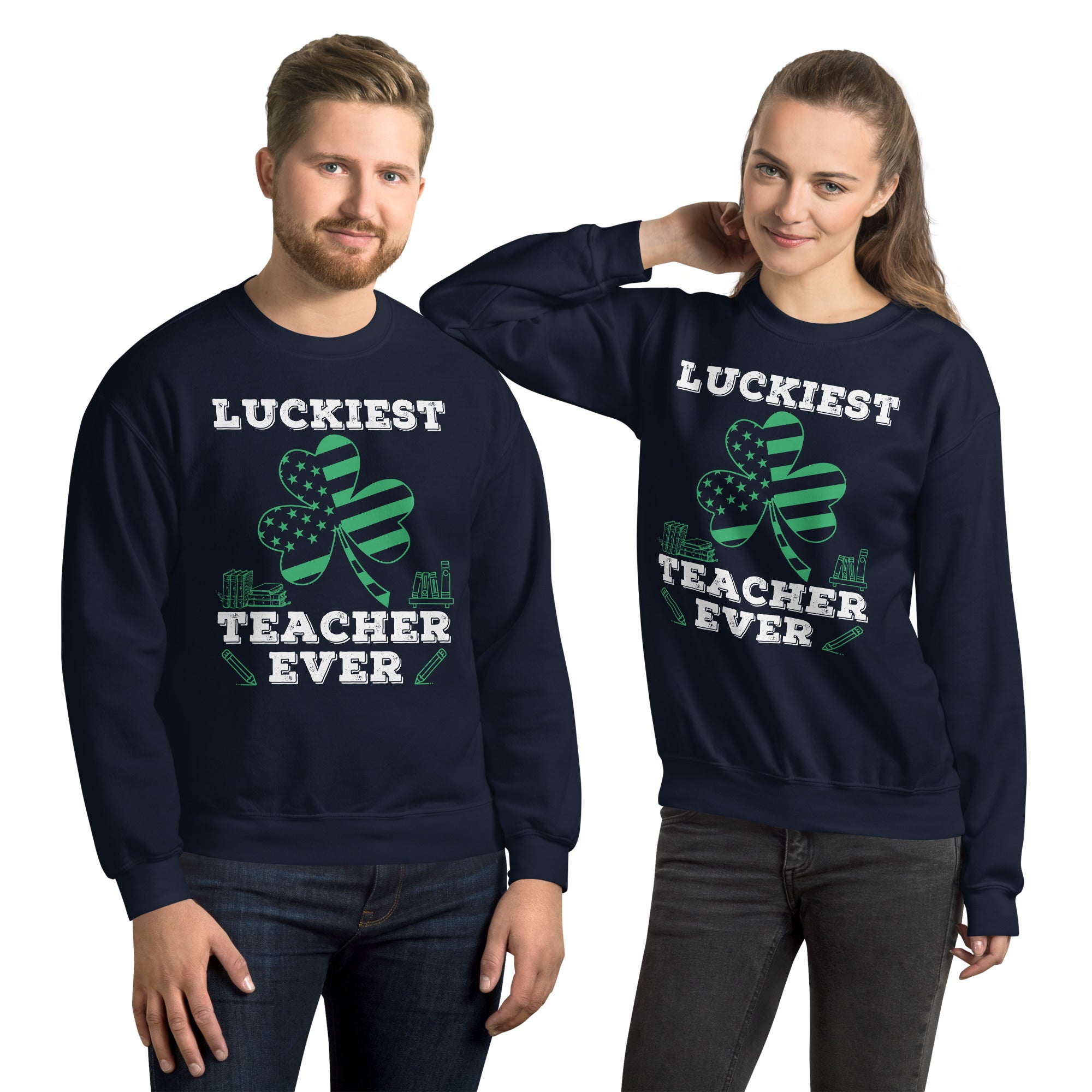 Luckiest Teacher Ever Sweatshirt, St Patricks Day Teacher Sweater, St Pattys Day Gifts for Teachers, Irish Teacher Shirt, Lucky Teacher Gift - Madeinsea©