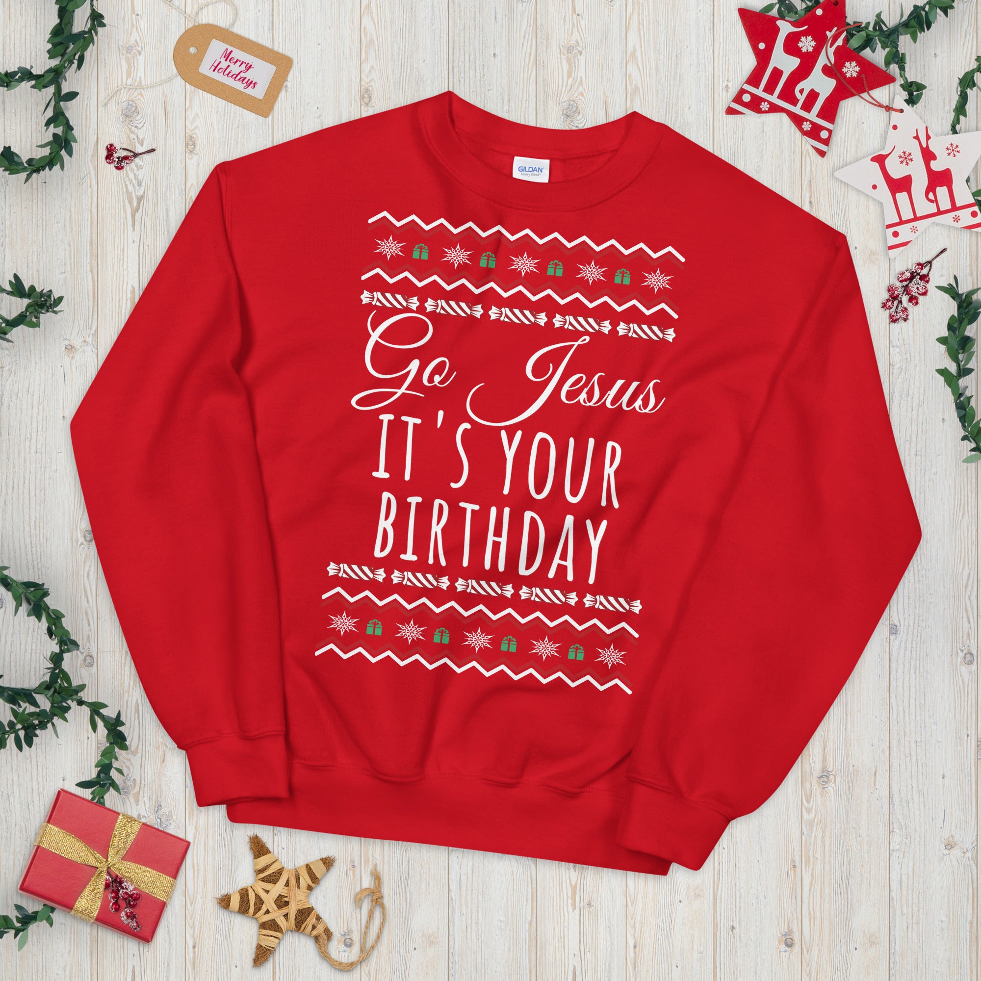 Go Jesus It&#39;s Your Birthday Christmas Sweatshirt, Go Jesus Sweatshirt, Jesus Birthday Sweater, Holiday Sweatshirt, Ugly Christmas Sweater - Madeinsea©