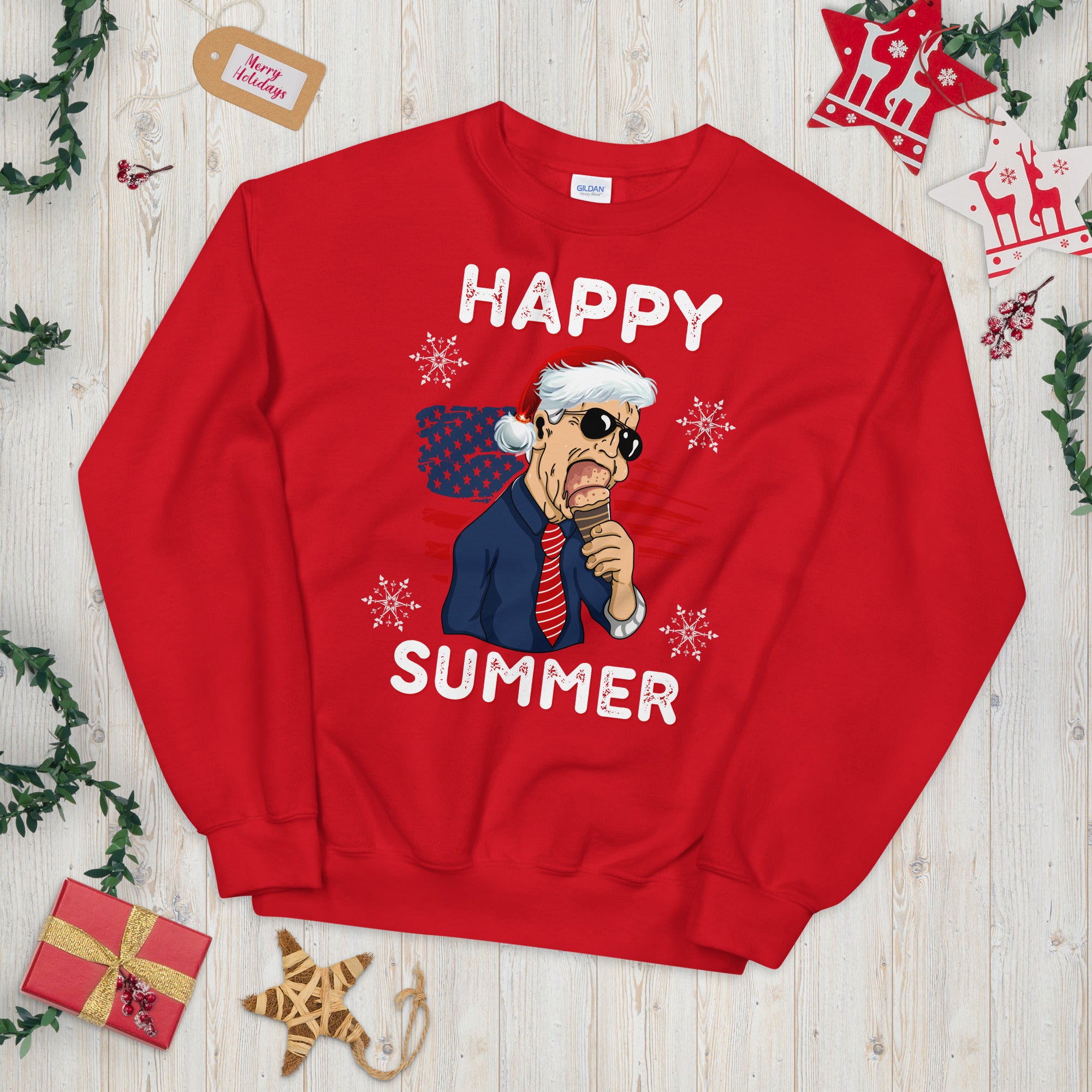 Biden Christmas Sweater, Funny Confused Biden Xmas Sweatshirt, Christmas FJB Sweater, Joe Biden Ugly Christmas Sweater, Funny Anti Biden - Madeinsea©