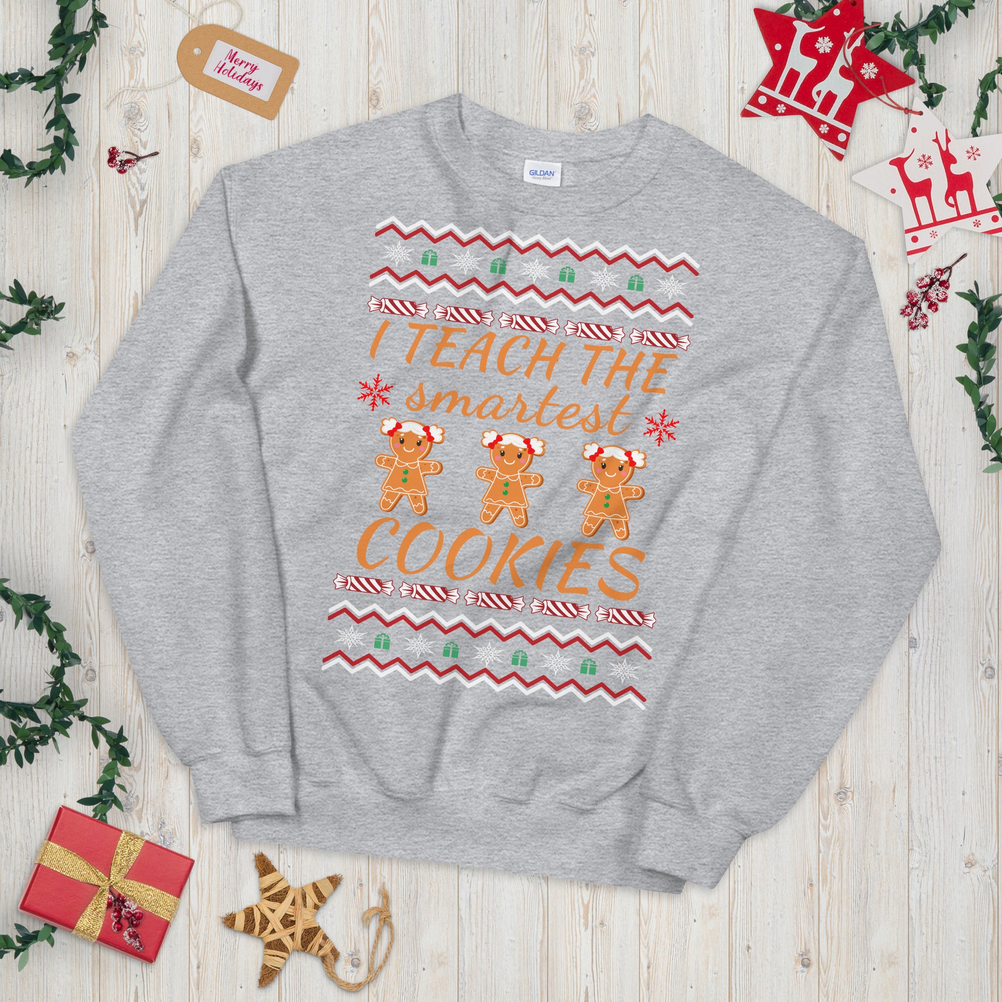 I Teach the Smartest Cookies, Teacher Christmas Sweatshirt, Teacher Christmas Gifts, Smartest Cookies, Smart Cookies Sweater, Xmas Teacher - Madeinsea©