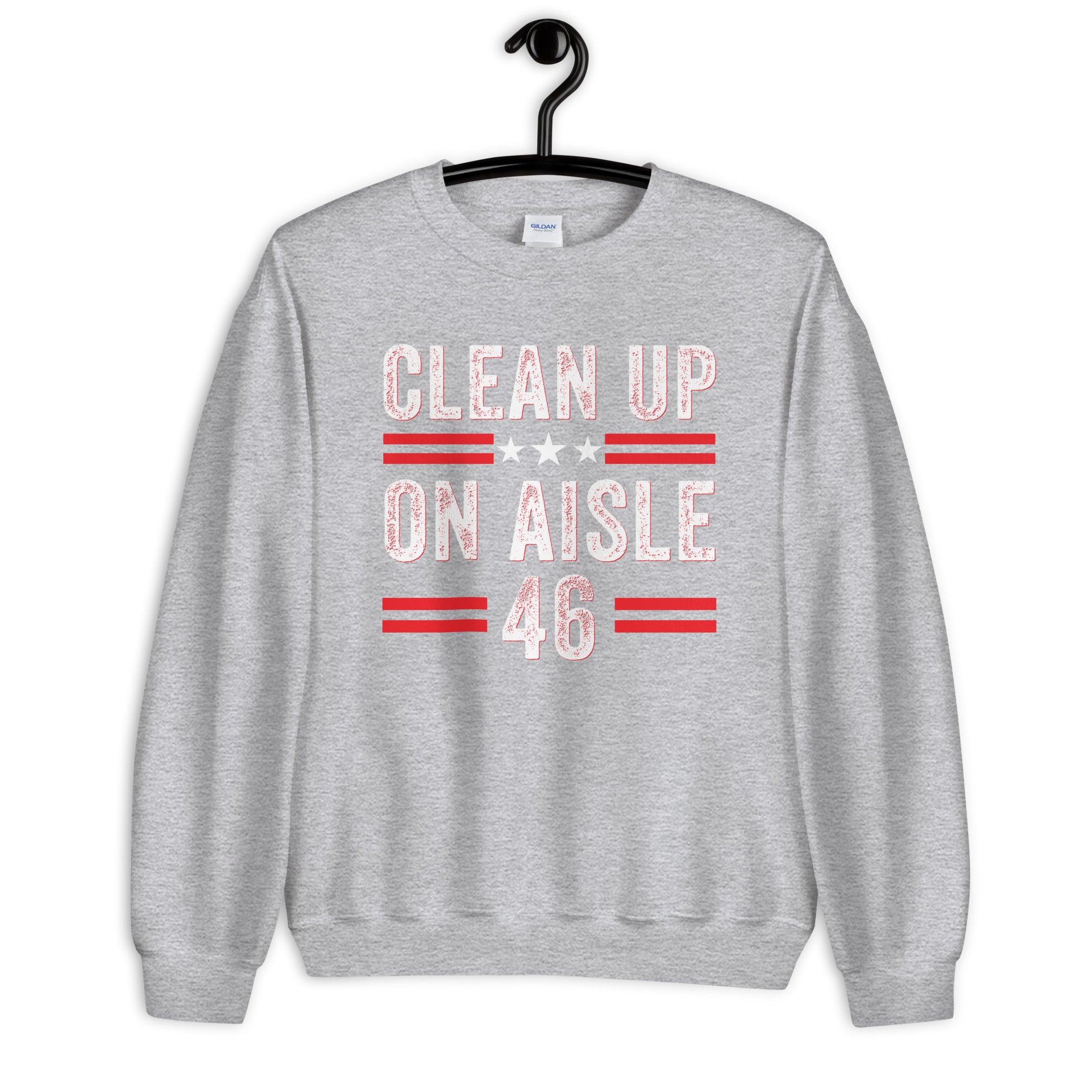 Clean Up On Aisle 46 Sweater, Funny Political Sweatshirt, FJB Sweater, Republican Anti Democrat Biden Shirt, Republican Gift, Conservative