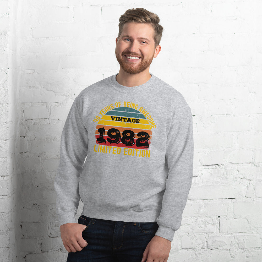 40th Birthday Gift, 40th Birthday Sweatshirt, Born in 1982 Birthday Shirt, Birthday Gift For 40th, Vintage 40th Birthday, Limited Edition - Madeinsea©