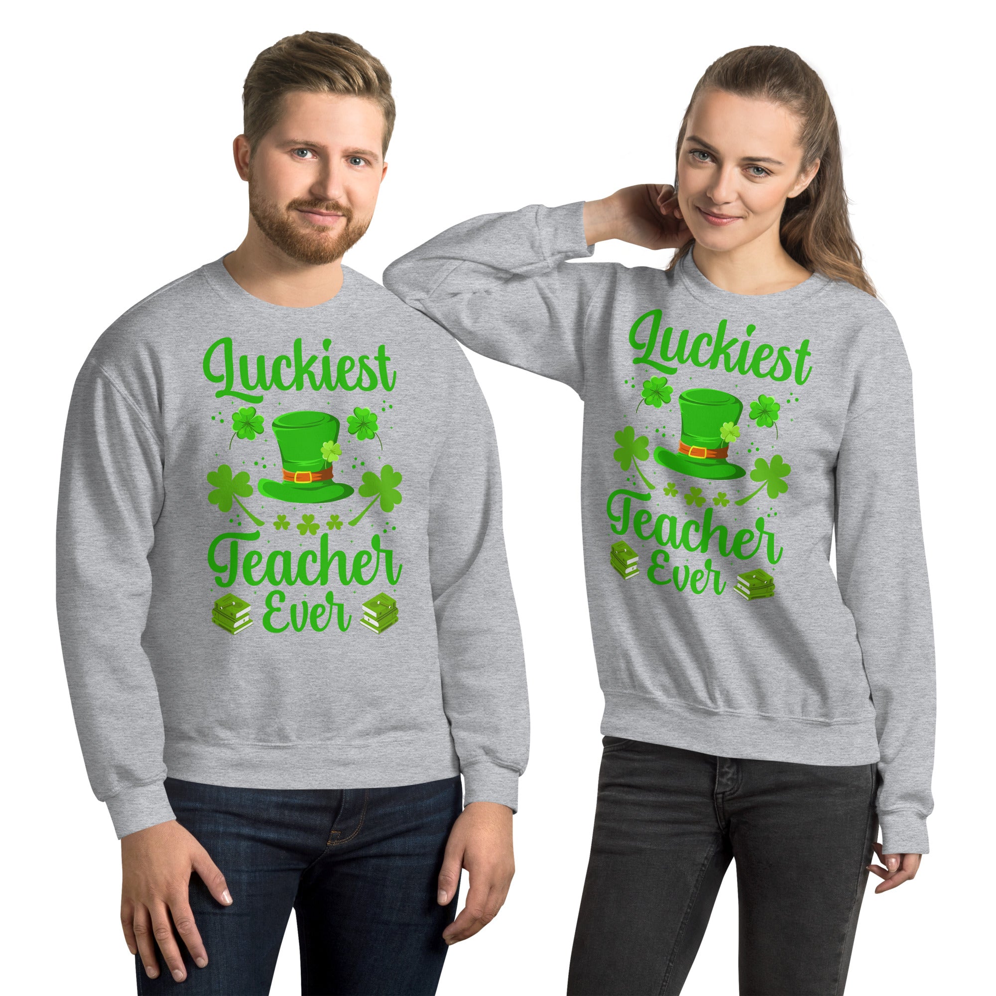 Luckiest Teacher Ever Sweatshirt, St Patricks Day Teacher Shirt, Irish Teacher Sweater, Lucky Teacher Sweatshirt, Shamrock Teacher Shirt - Madeinsea©