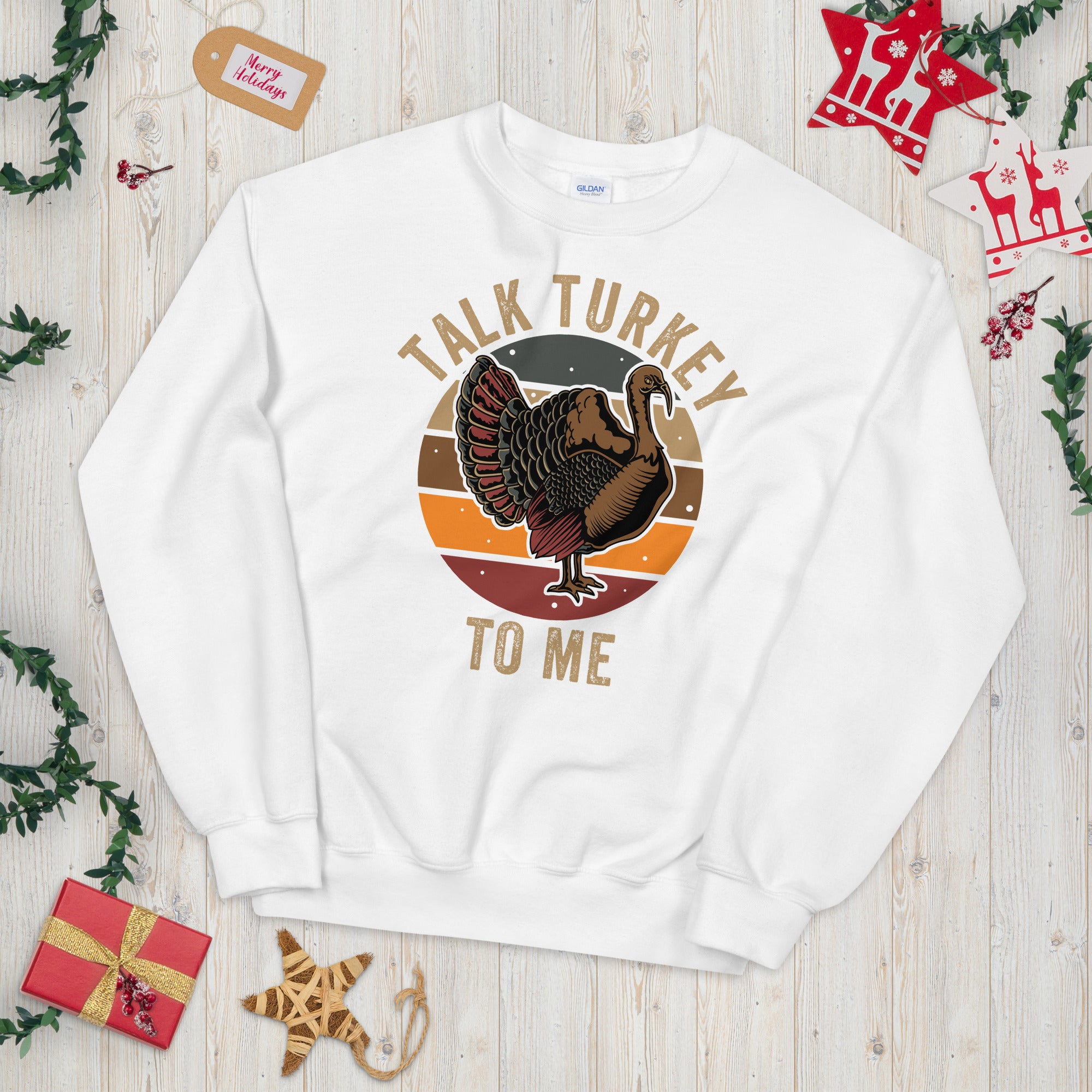 Talk Turkey To Me Sweatshirt, Thanksgiving Sweater, Funny Thanksgiving Sweater, Thanksgiving Dinner Sweater, Turkey Sweatshirt - Madeinsea©