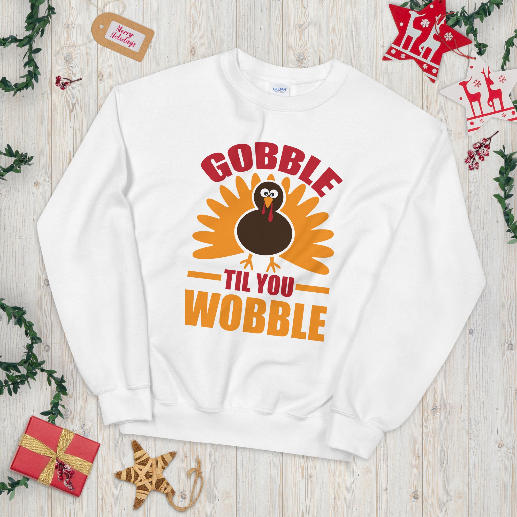 Gobble Til You Wobble Sweatshirt, Turkey Sweatshirt, Thanksgiving Sweater, Funny Thanksgiving Dinner Sweatshirt, Thanksgiving Outfit - Madeinsea©