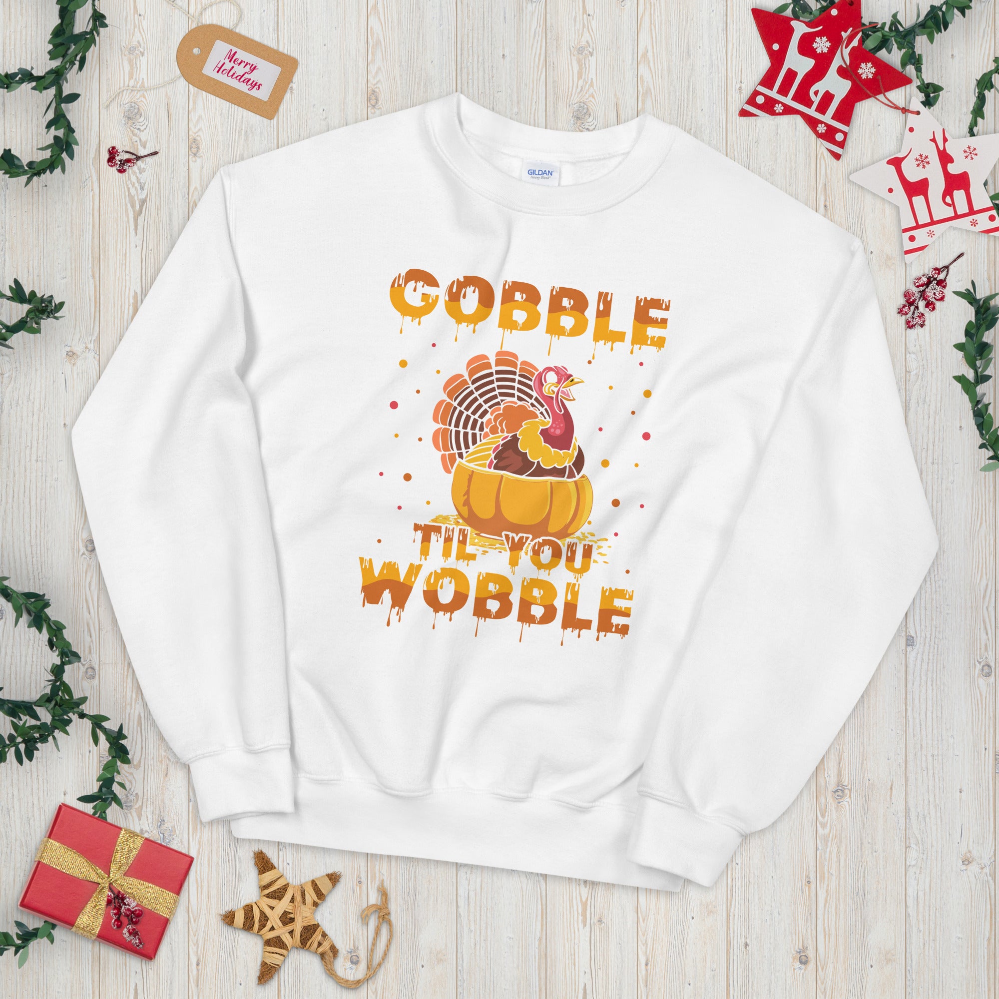 Gobble Til You Wobble Sweatshirt, Funny Turkey Sweatshirt, Thanksgiving Sweater, Funny Thanksgiving Dinner Sweatshirt, Thanksgiving Outfit - Madeinsea©