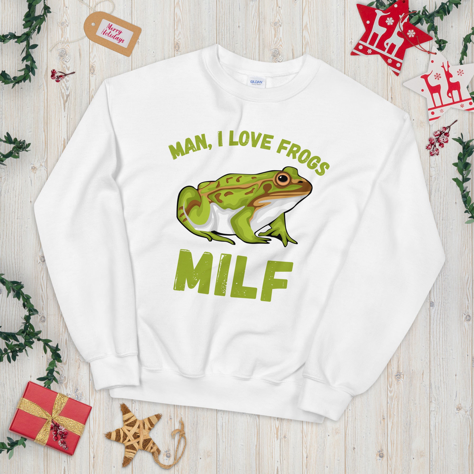 Funny MILF Man I Love Frogs Sweatshirt, MILF Frogs Shirt, MILF Meme Sweater, Frog Meme Shirt, Frog Lovers Gifts, Humor Frogs Sweatshirt - Madeinsea©