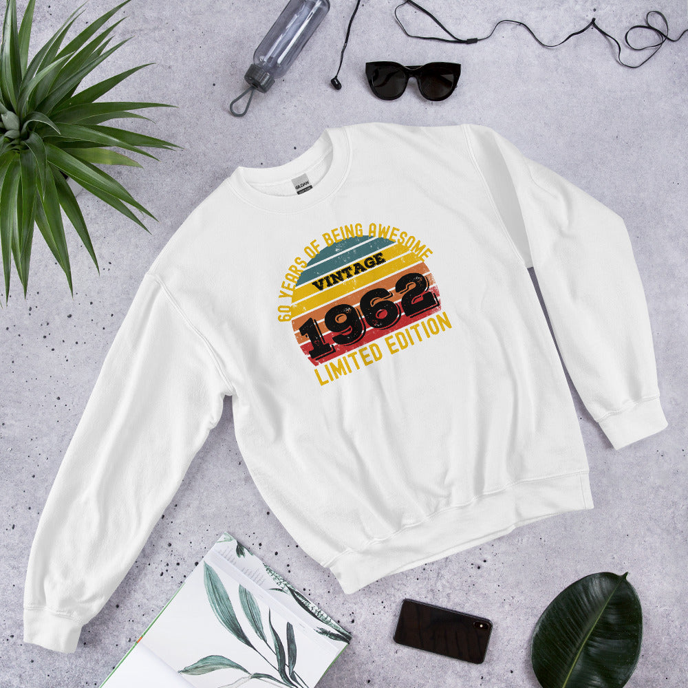 60th Birthday Gift, 60th Birthday Sweatshirt, Born in 1962 Birthday Shirt, Birthday Gift For 60th, Vintage 60th Birthday, Limited Edition - Madeinsea©