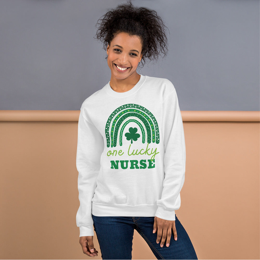 One Lucky Nurse Rainbow Shirt, St Patricks Day Nurse Sweatshirt, Lucky Nurse Sweater, Irish Nurse Shirt, Gifts for Nurses, Cute Nurse Gift - Madeinsea©